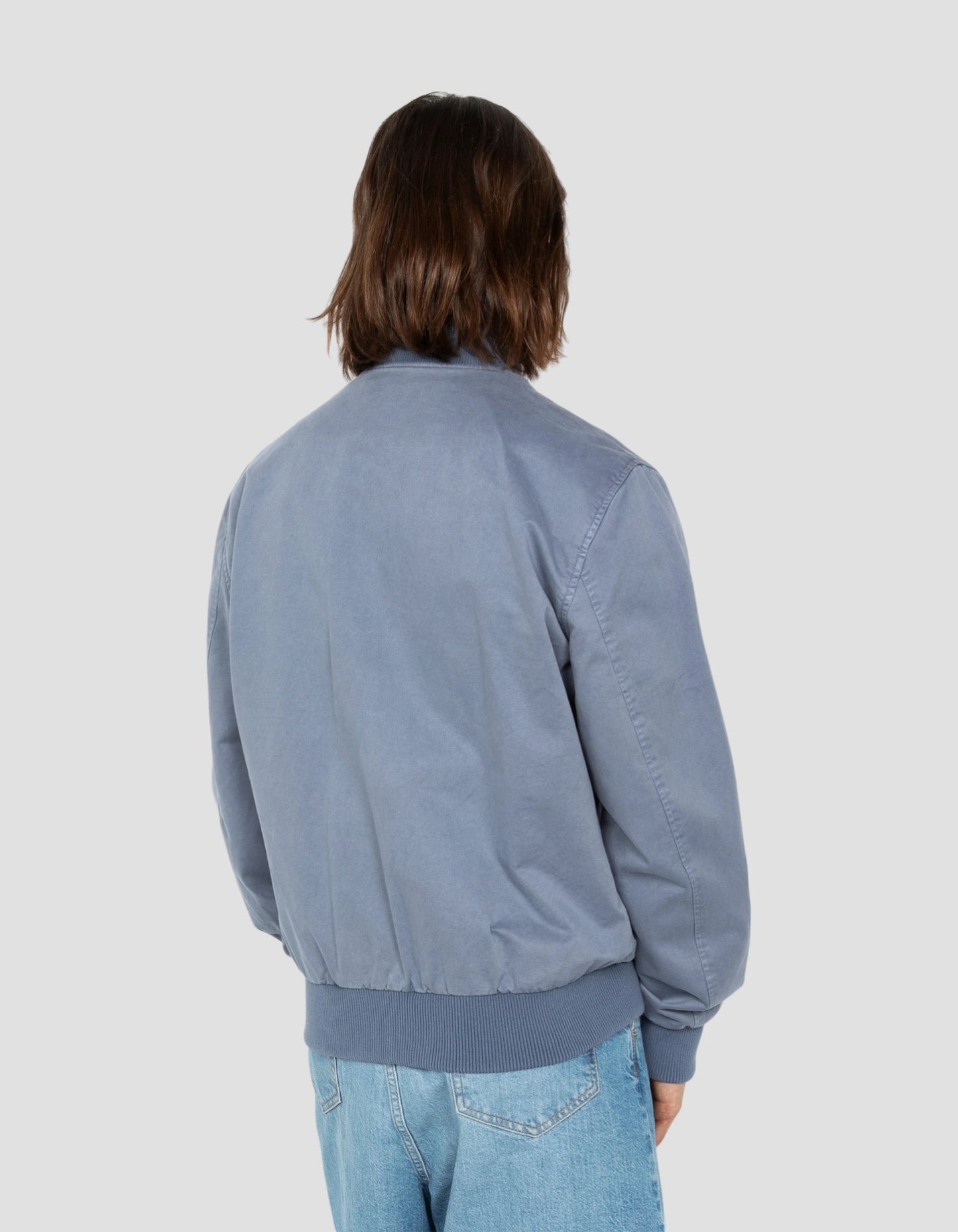 Bomber MA-1 bleu lac, coton lavé