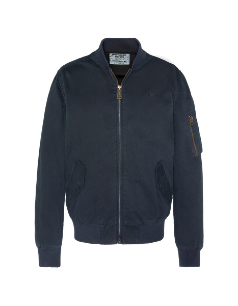 Bomber ma -1 navy blue, washed cotton - arcata | Schott NYC®