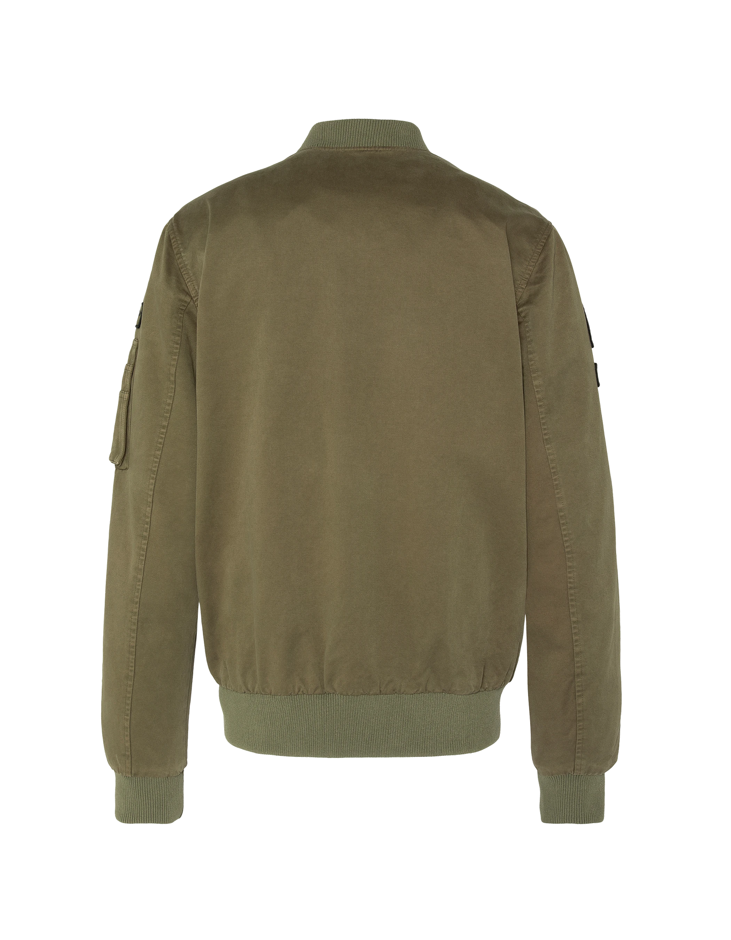 Bomber badgé kaki type MA-1 en coton lavé