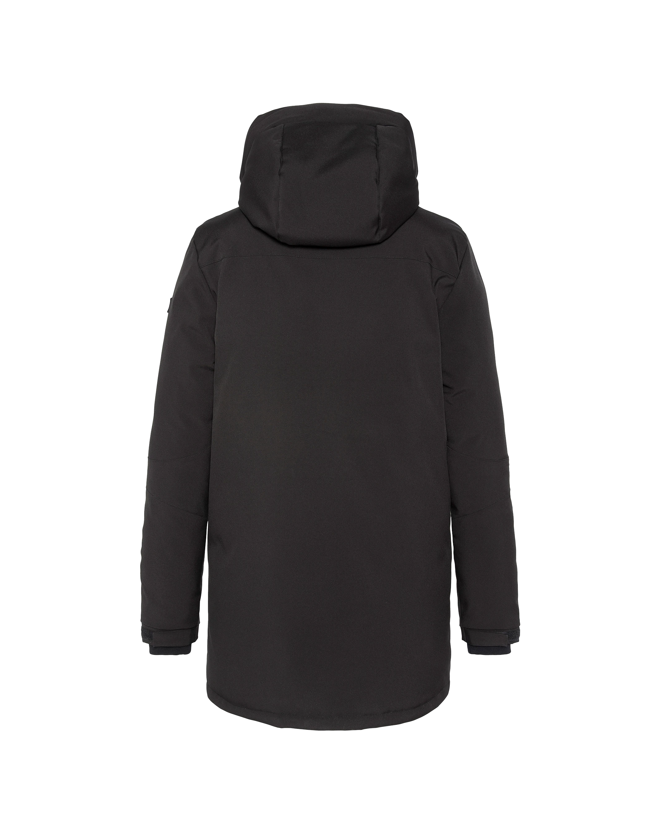 Schwarzer Kapuzenparka-7