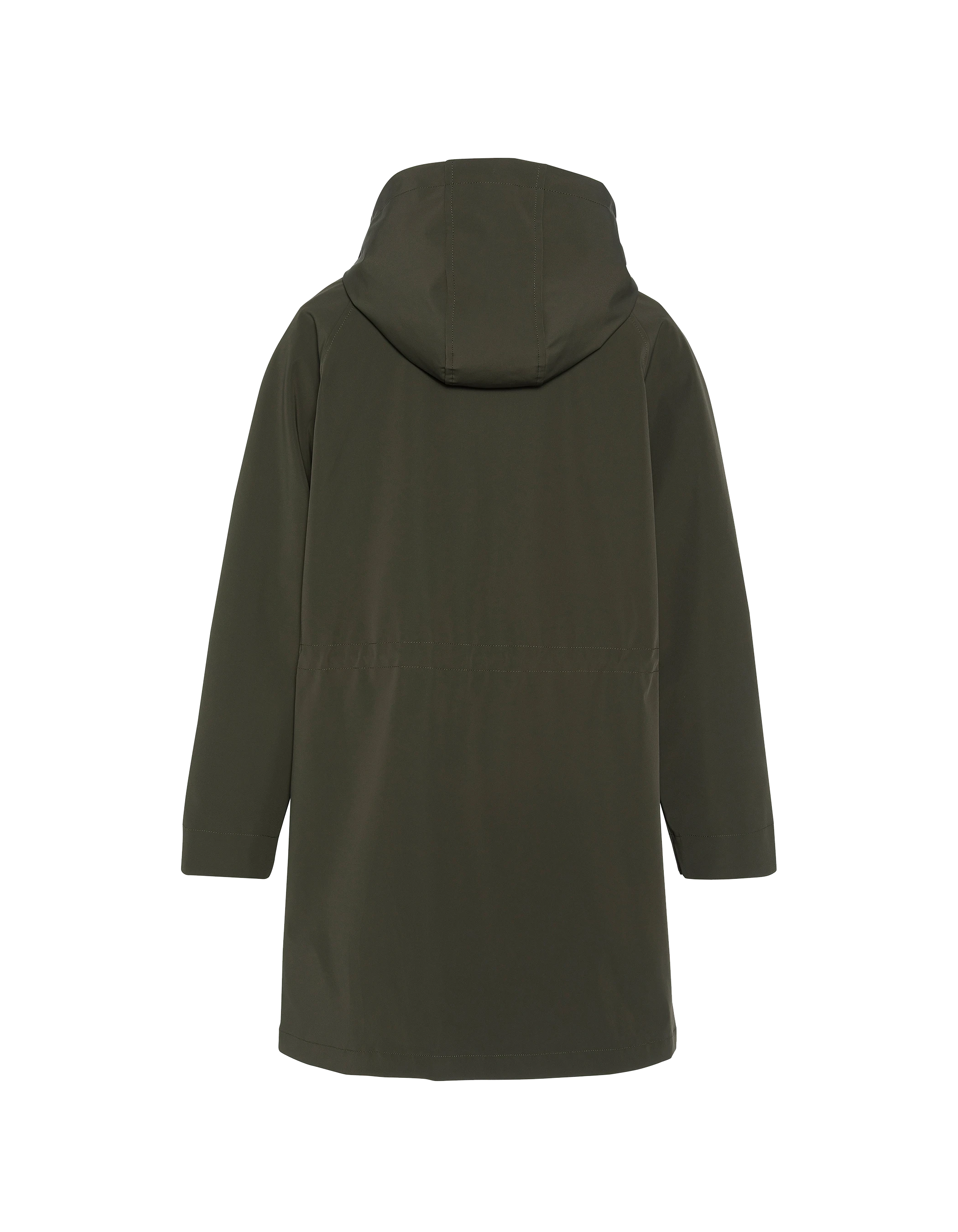 Khaki Parka Multipoches con felpa con cappuccio-7
