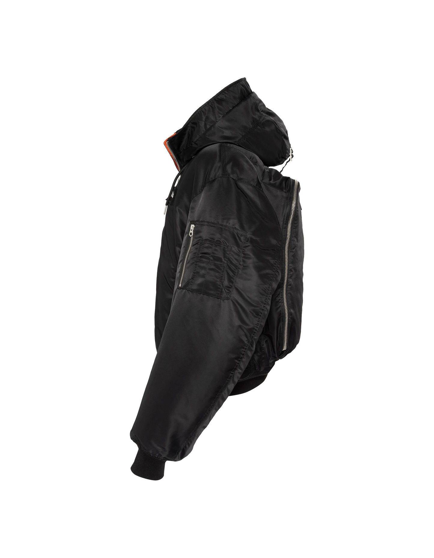 Giacca bomber nero tipo N2B con zaino integrato