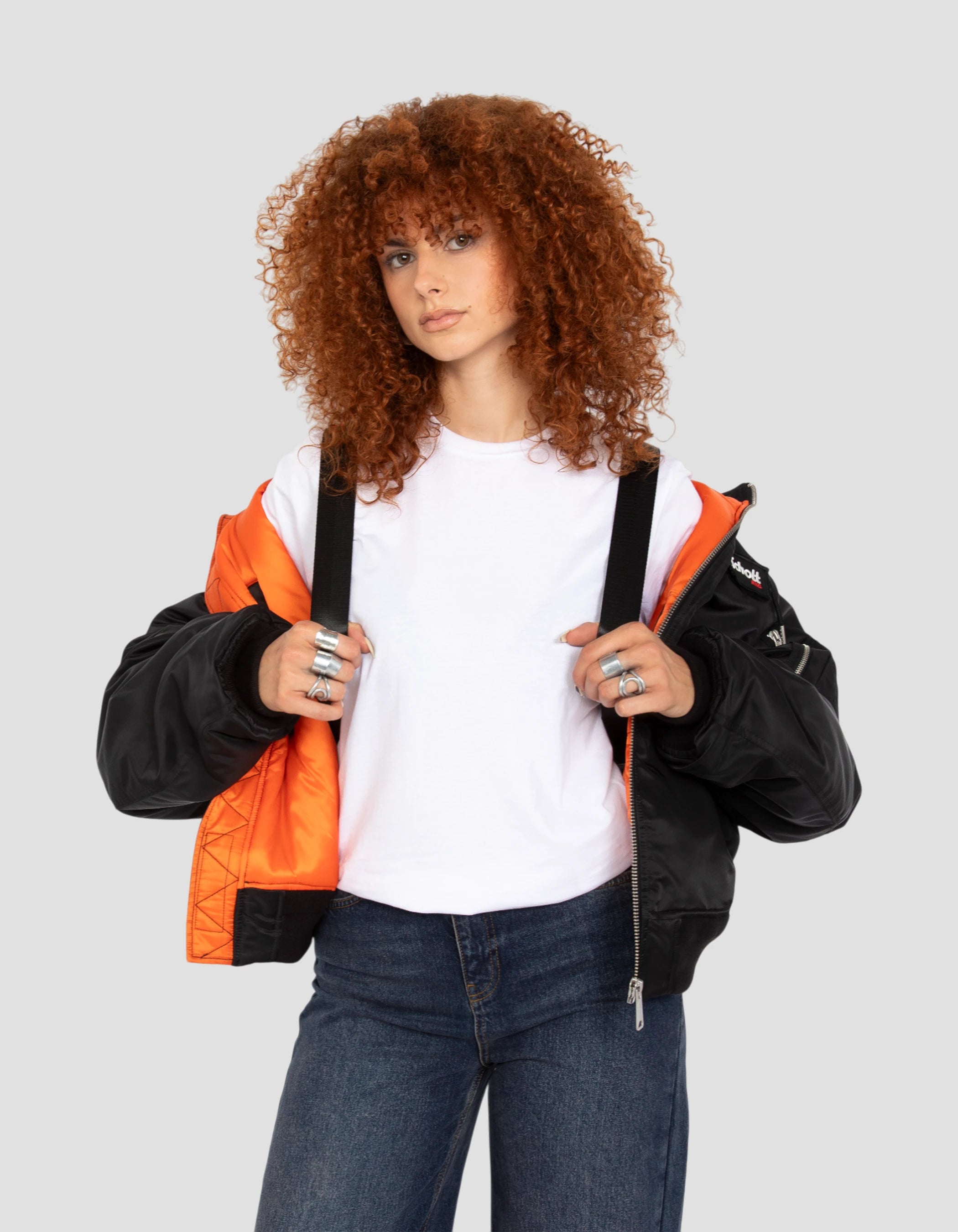 Giacca bomber nero tipo N2B con zaino integrato-6