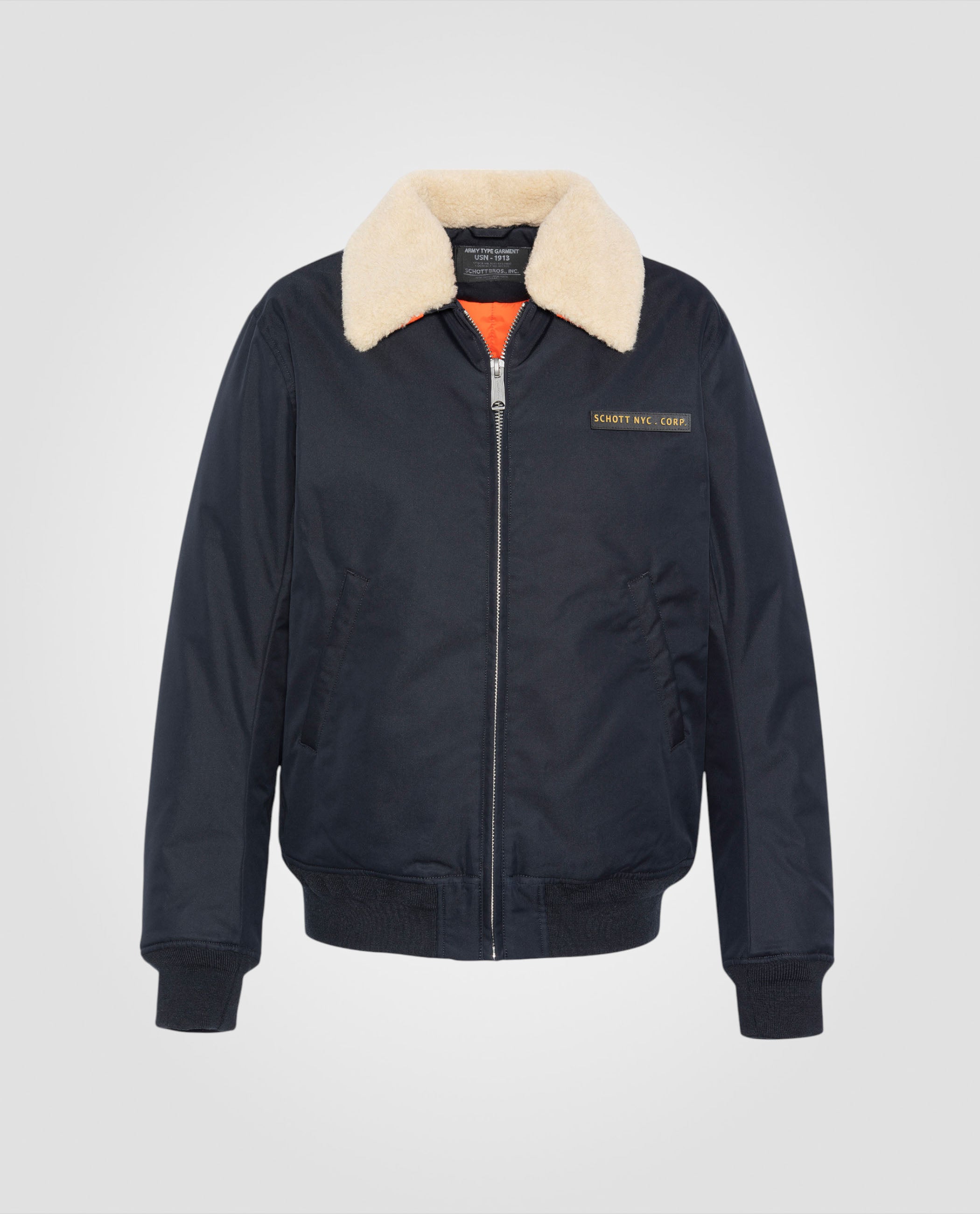 Giacca pilota blu navy-1