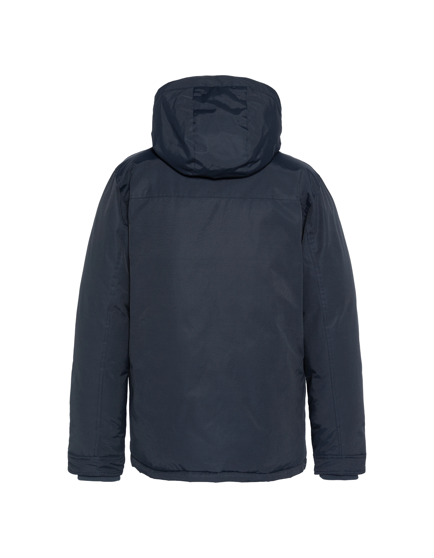 Navy Parka Multipoches con felpa con cappuccio