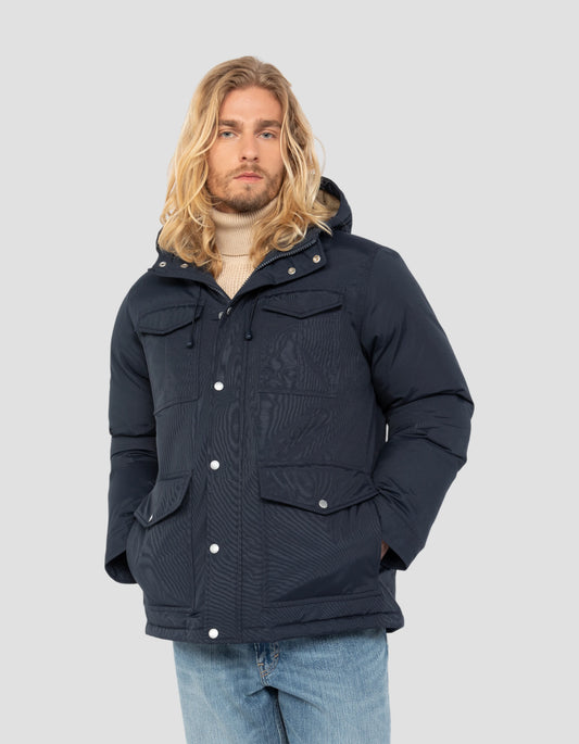 Navy Parka Multipoches mit Hoodies