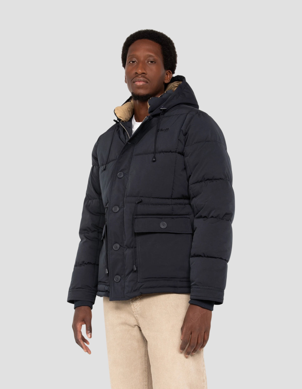 Parka outdoor à capuche bleu marine-3