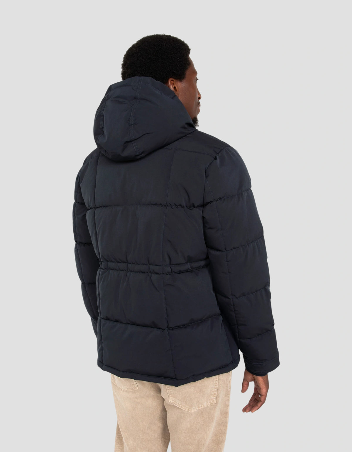Parka outdoor à capuche bleu marine