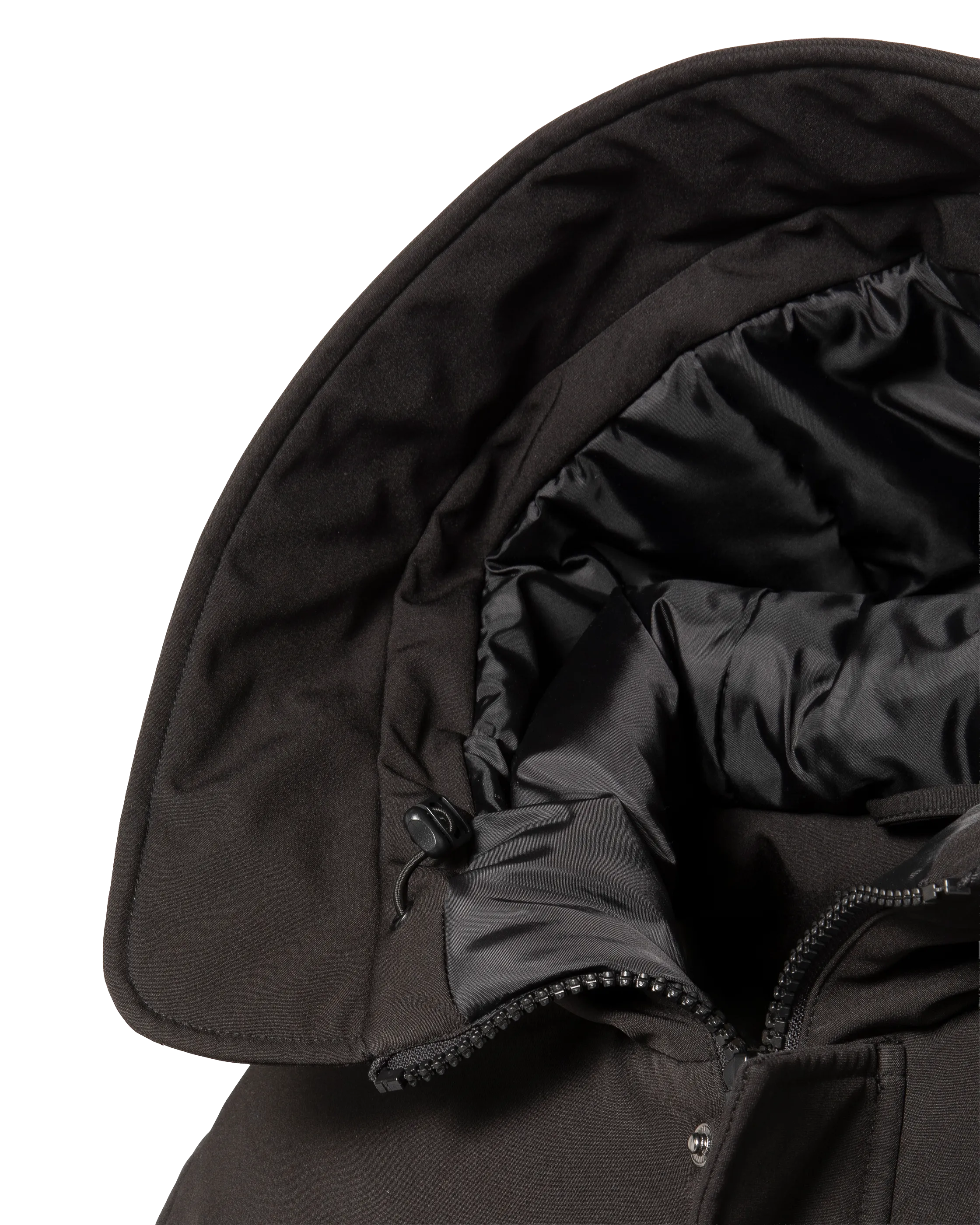 Schwarzer Parka mit Kapuze-4