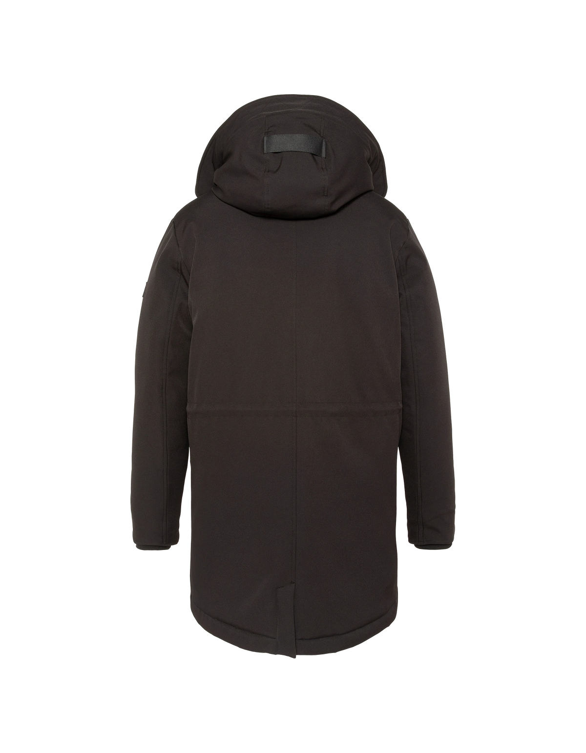 Schwarzer Parka mit Kapuze-2