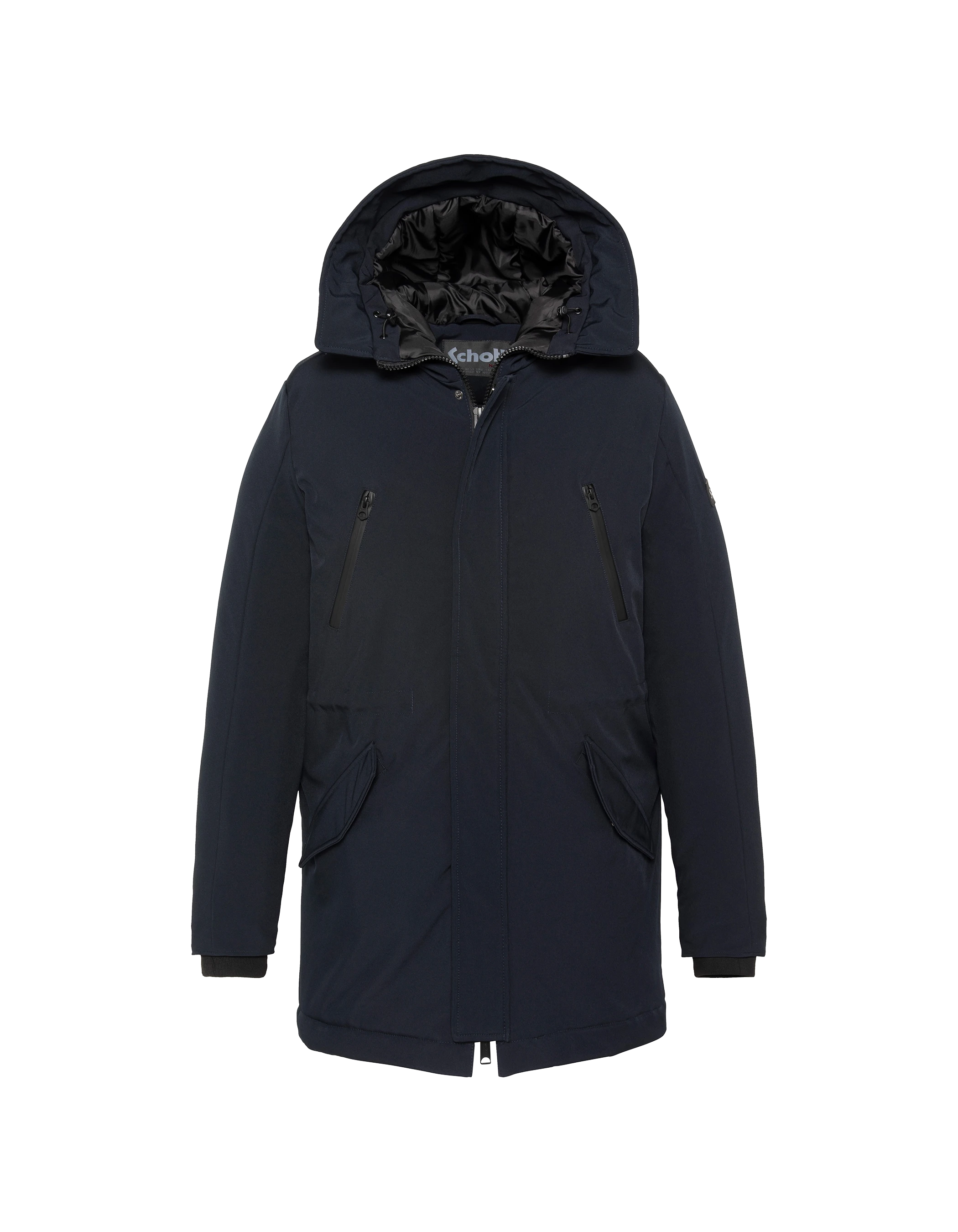 Marineblauer Parka mit Kapuze-1