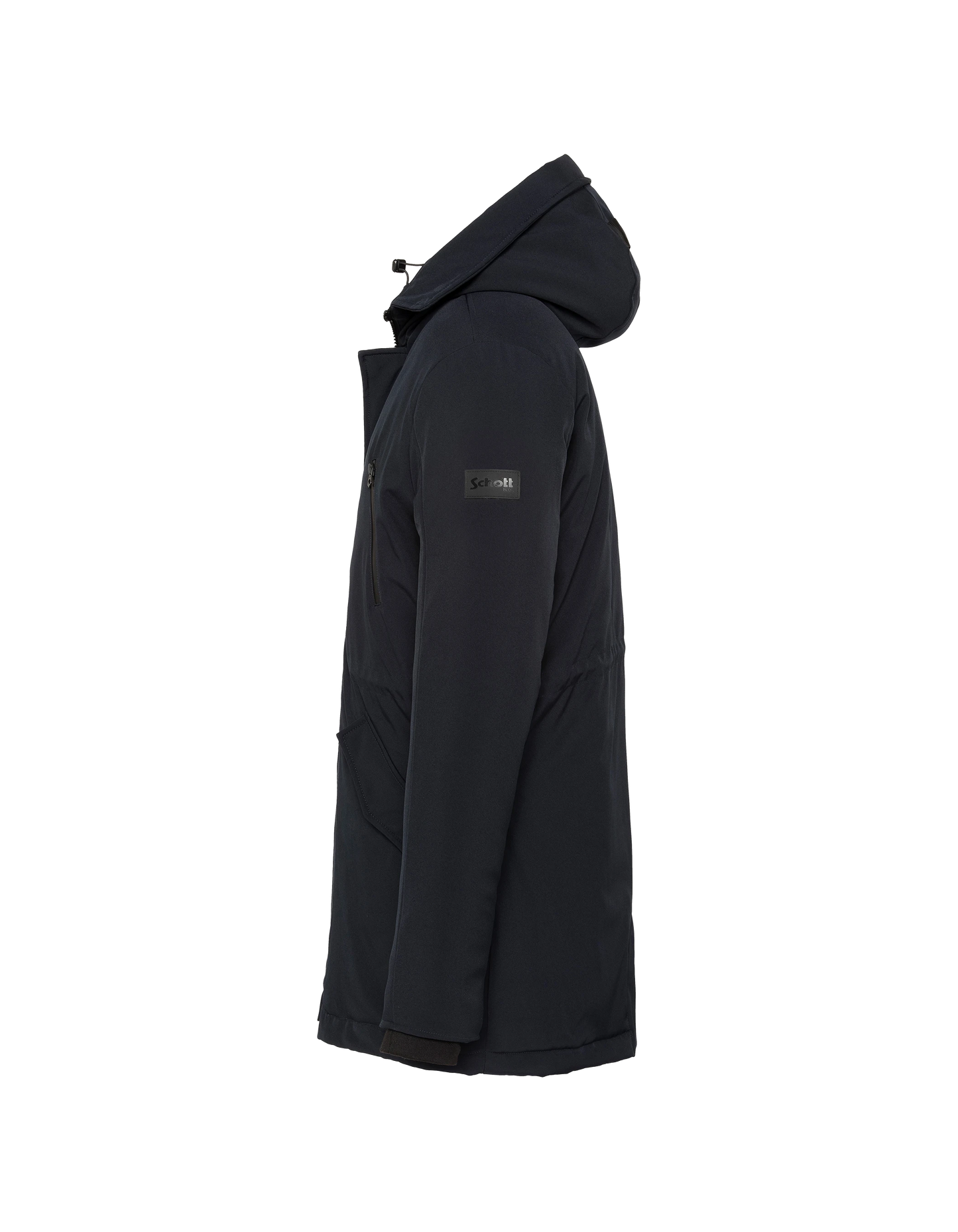 Marineblauer Parka mit Kapuze