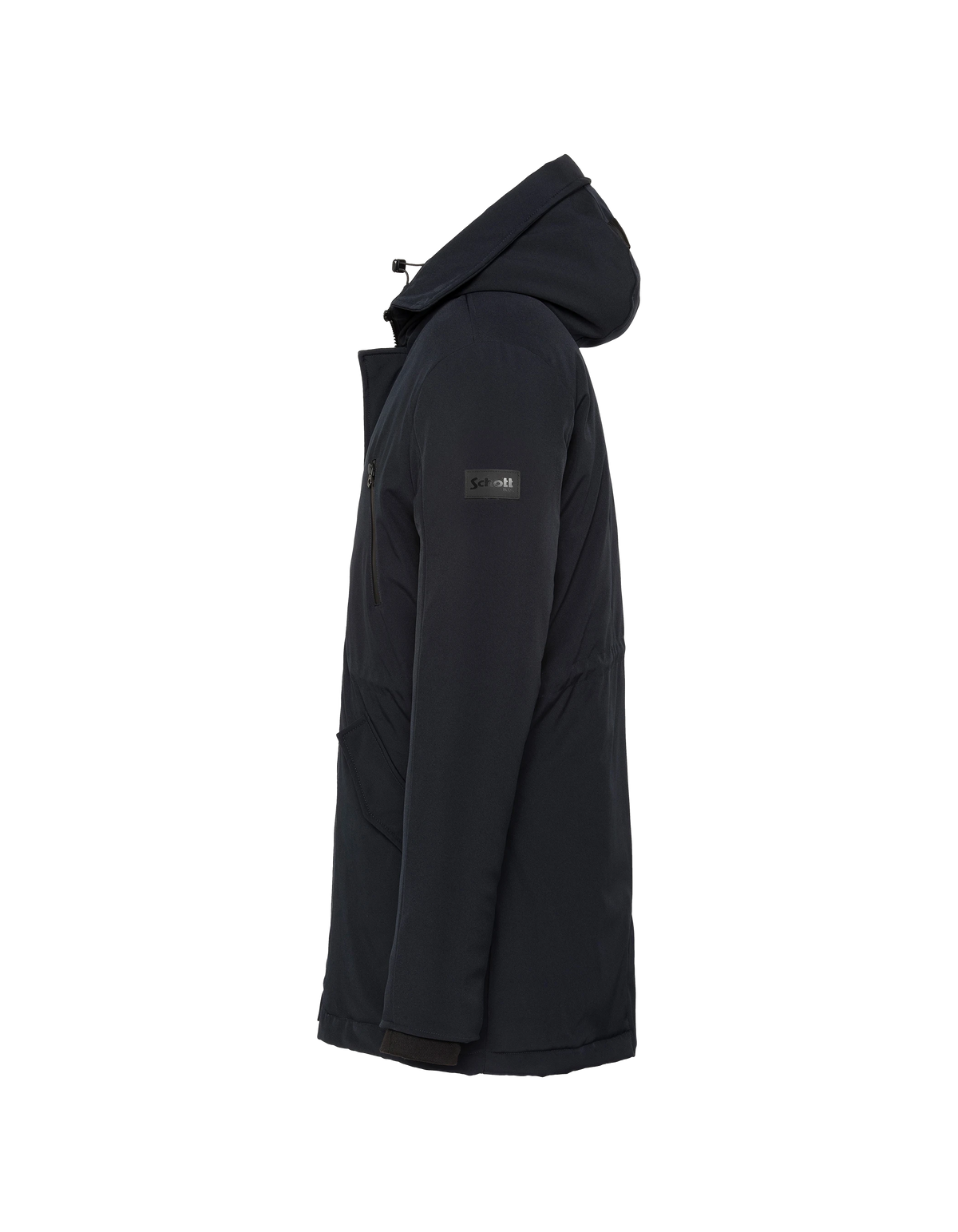 Marineblauer Parka mit Kapuze-3