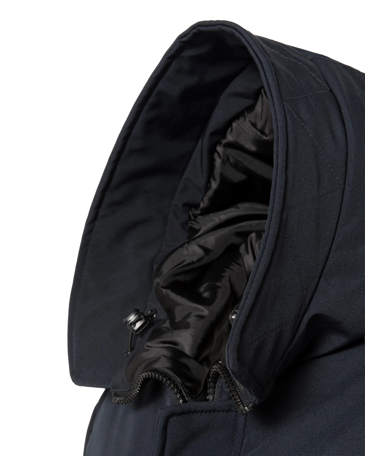 Marineblauer Parka mit Kapuze