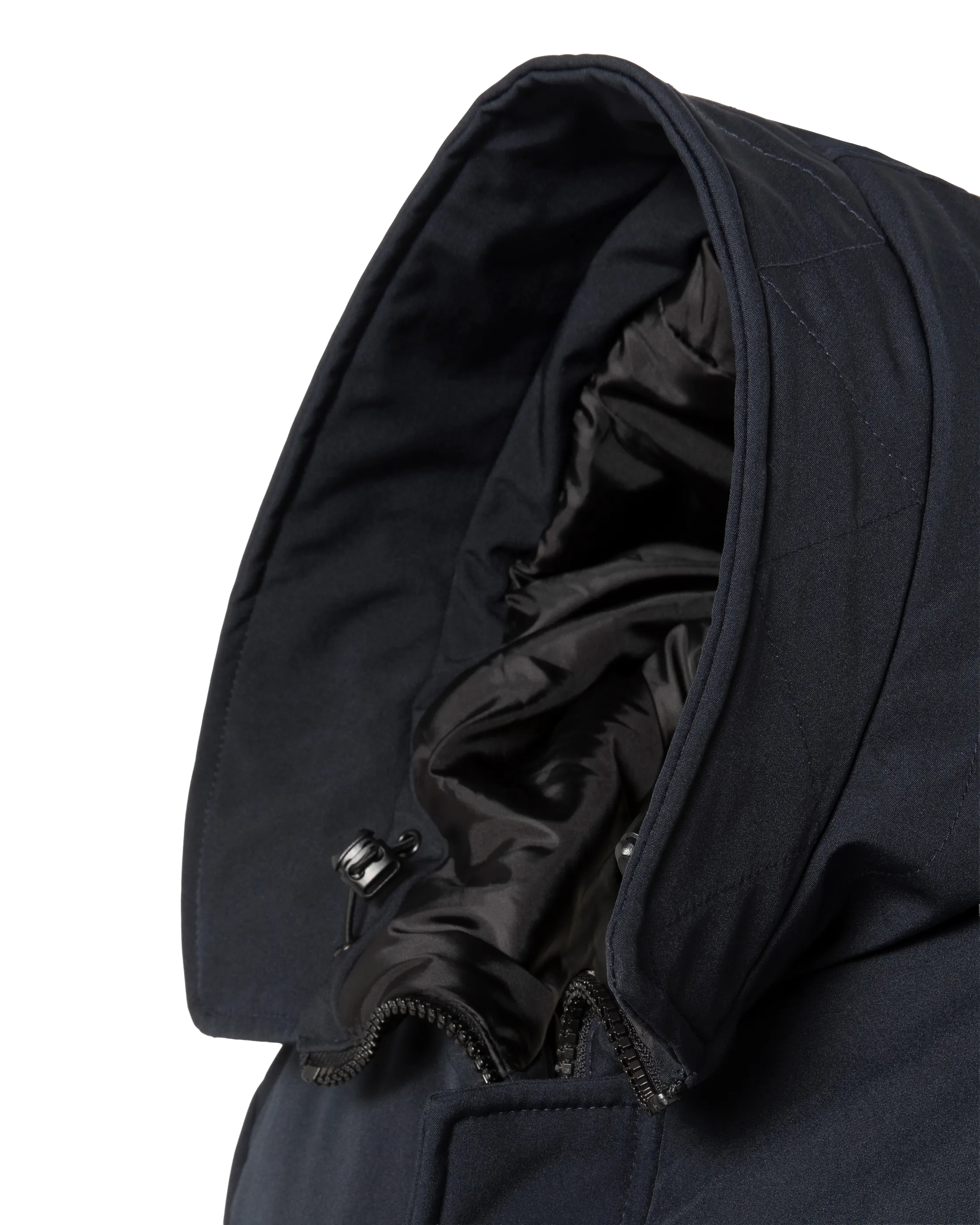Marineblauer Parka mit Kapuze-4