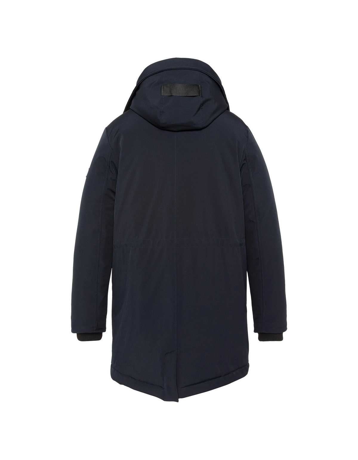 Marineblauer Parka mit Kapuze