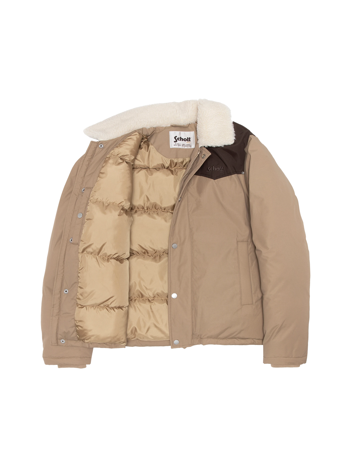 Blouson rancher bicolor beige-3