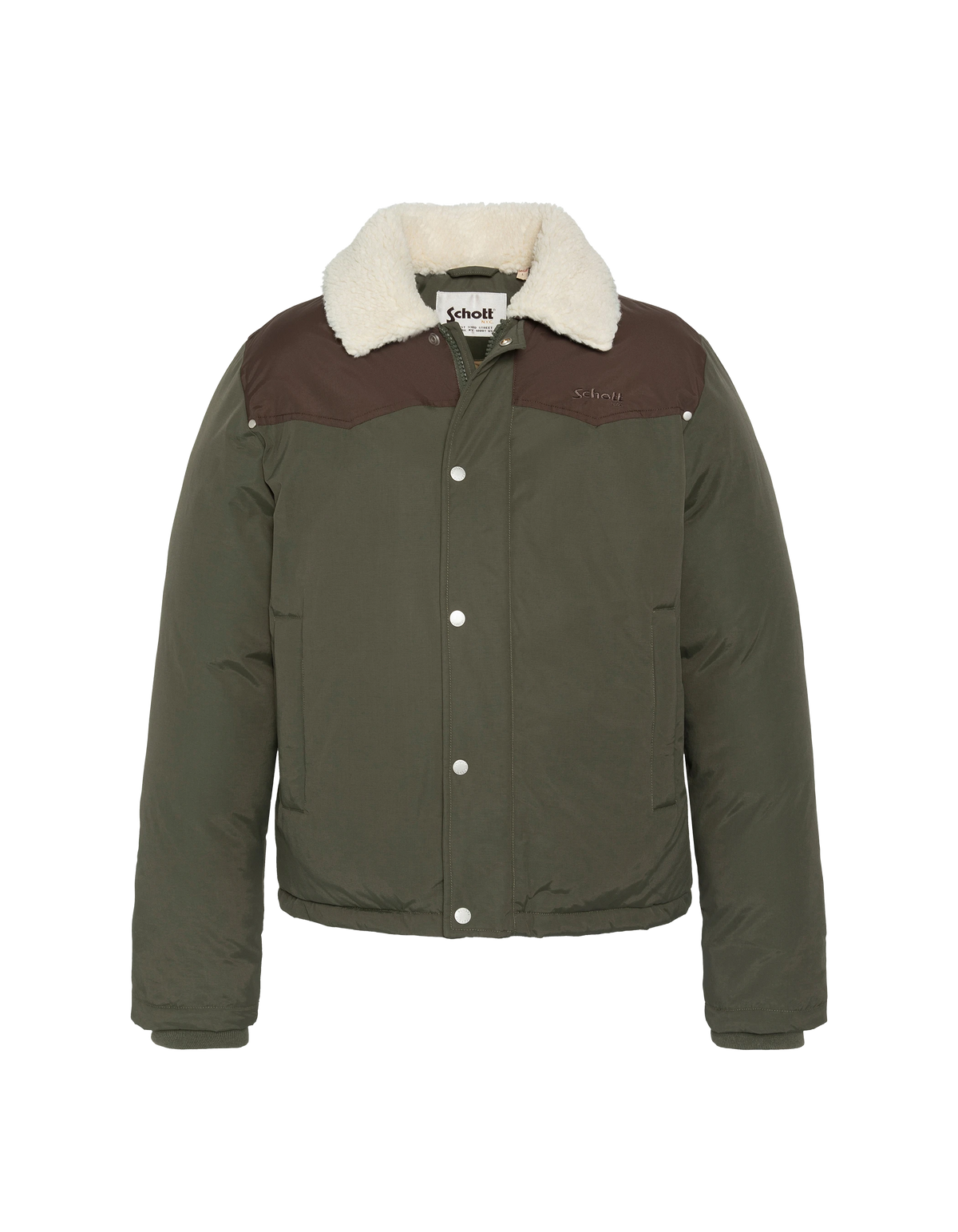 Blouson rancher bicolor vert foncé