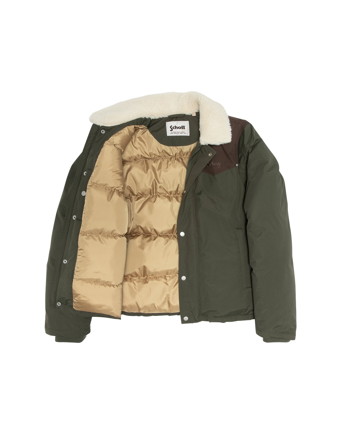 Blouson rancher bicolor vert foncé