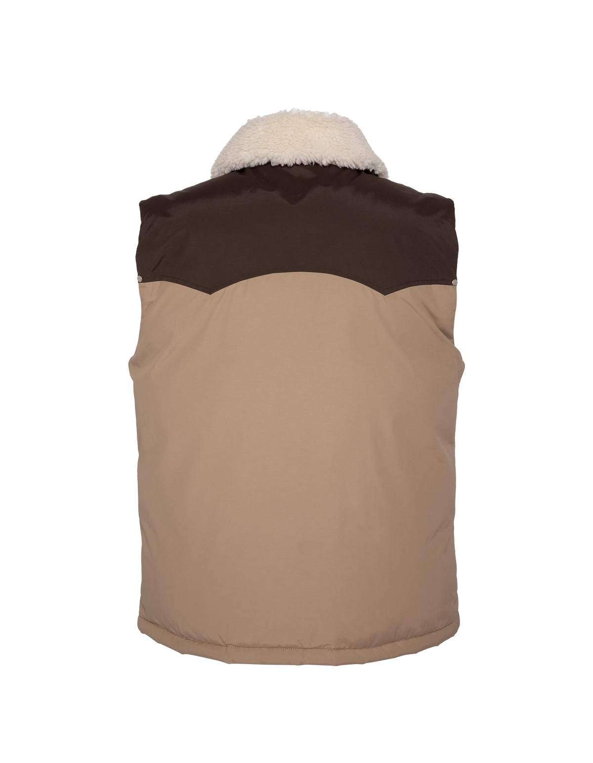 Blouson rancher bicolor beige sans manche