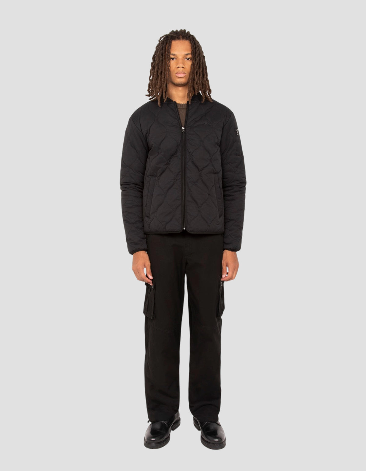 Blouson army quilté noir-1