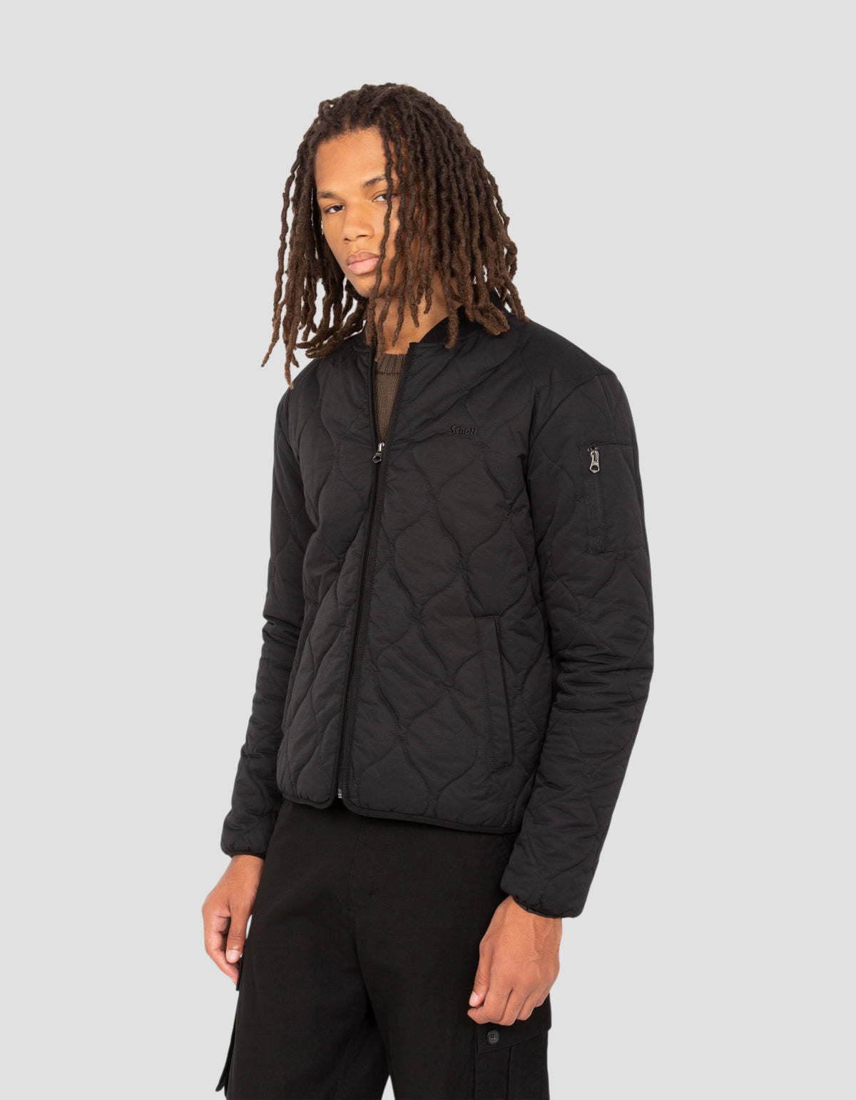 Blouson army quilté noir-3