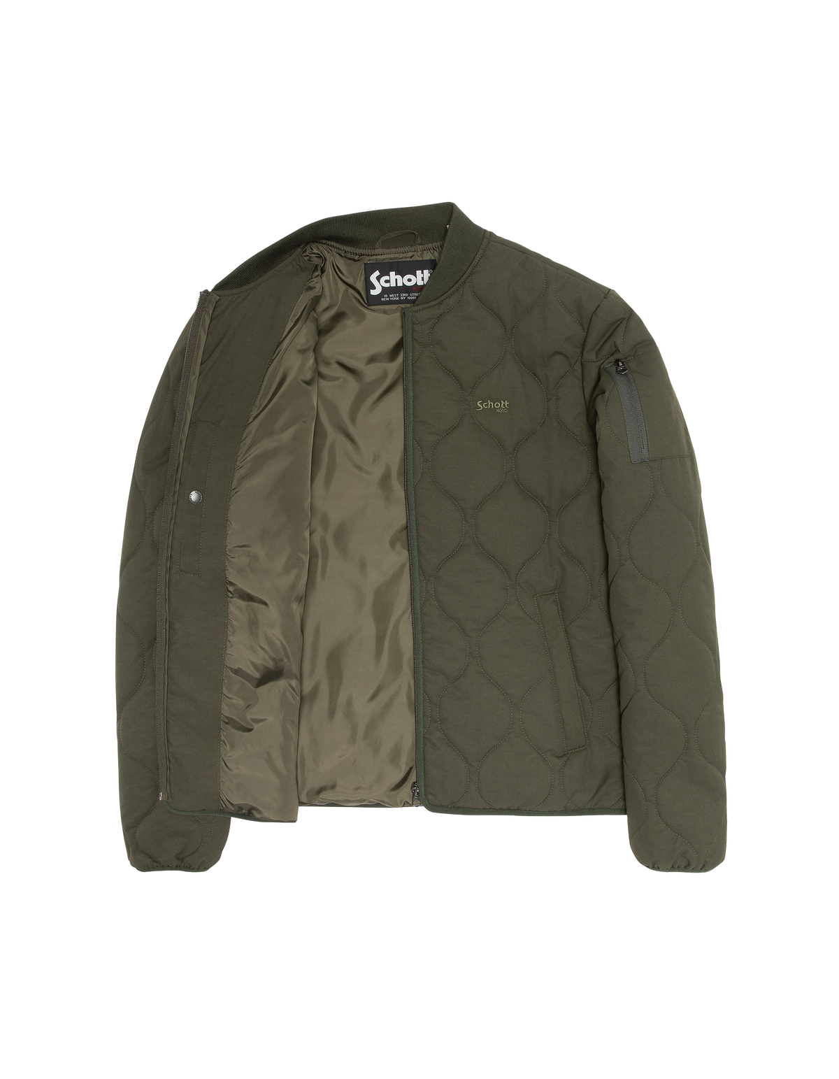 Blouson army quilté kaki foncé-4
