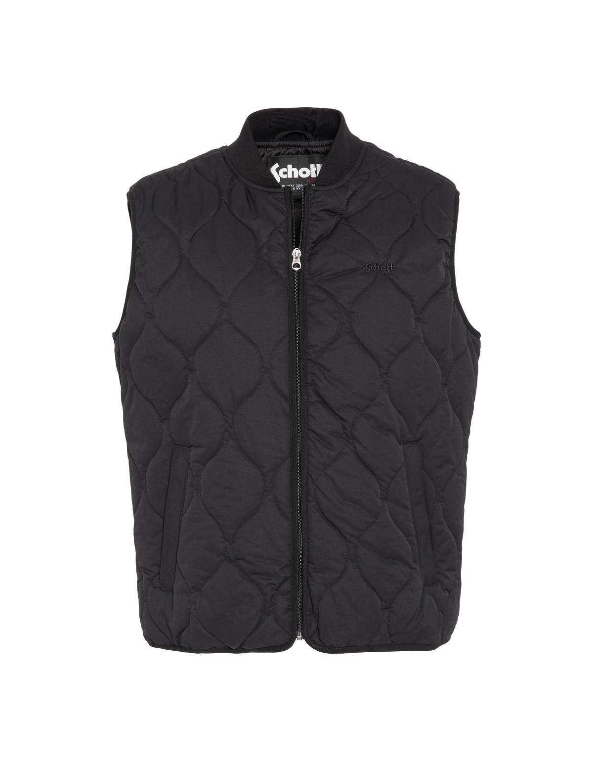 Blouson army quilté noir sans manche-1