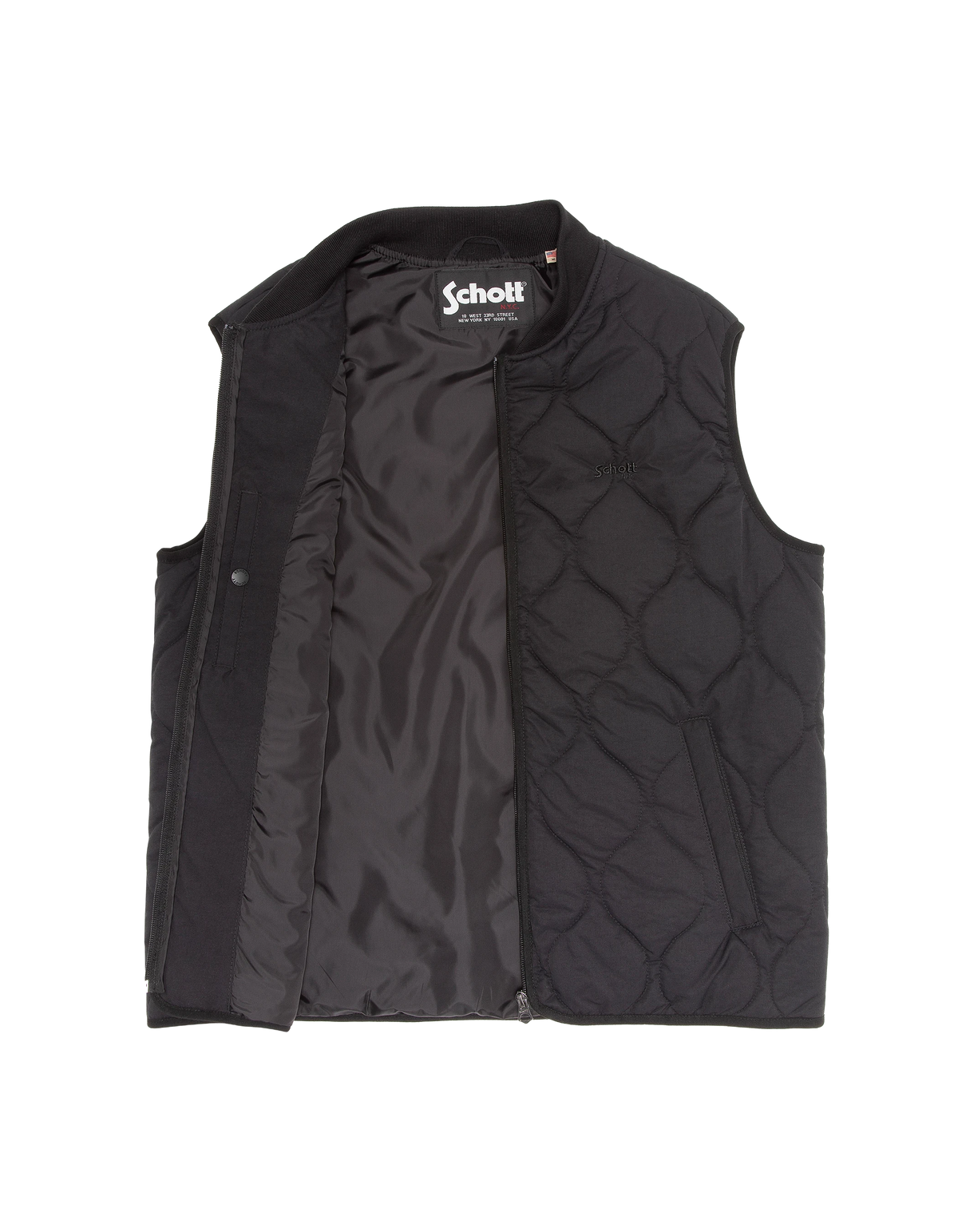 Blouson army quilté noir sans manche-3