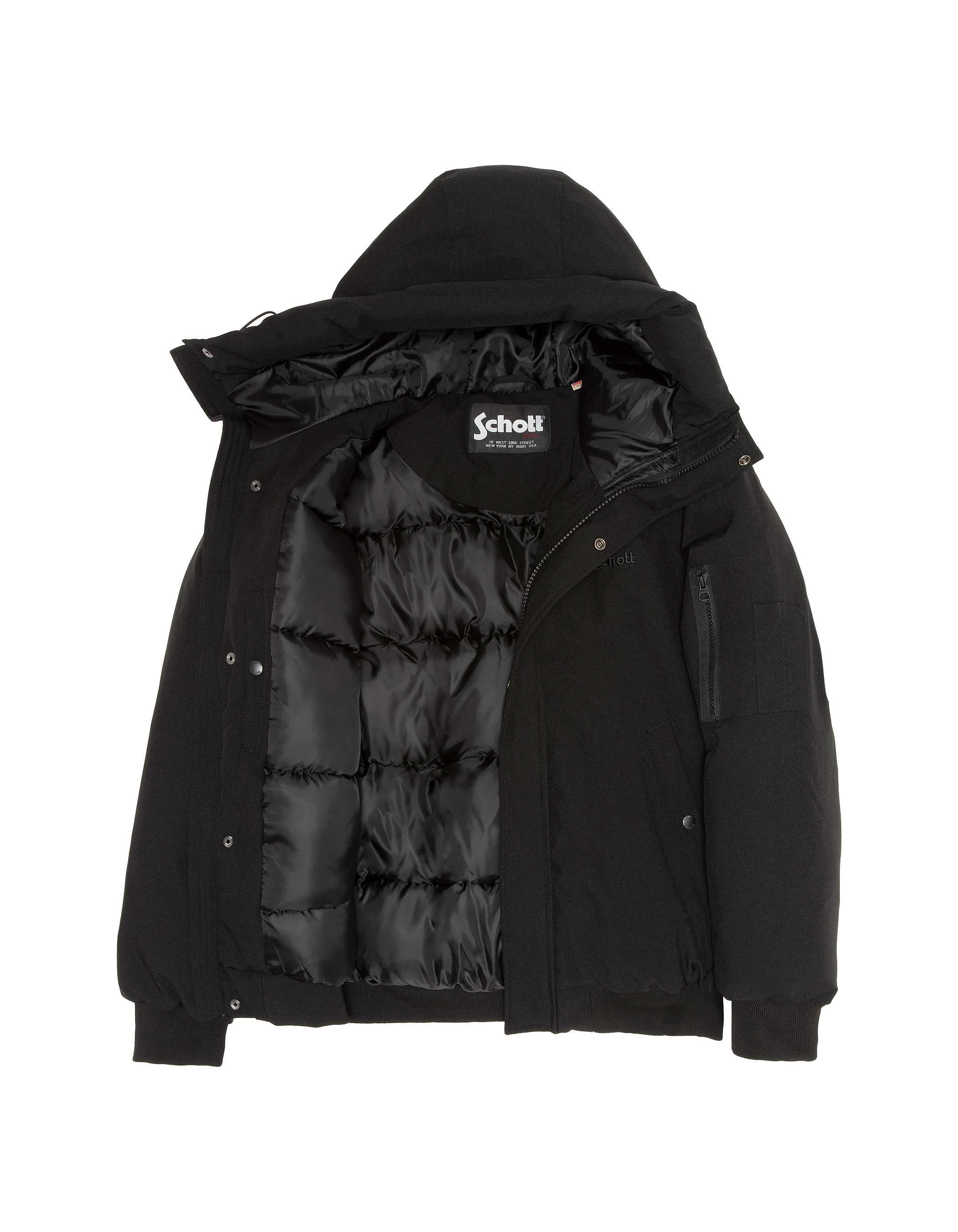 Giacca con cappuccio nero-7