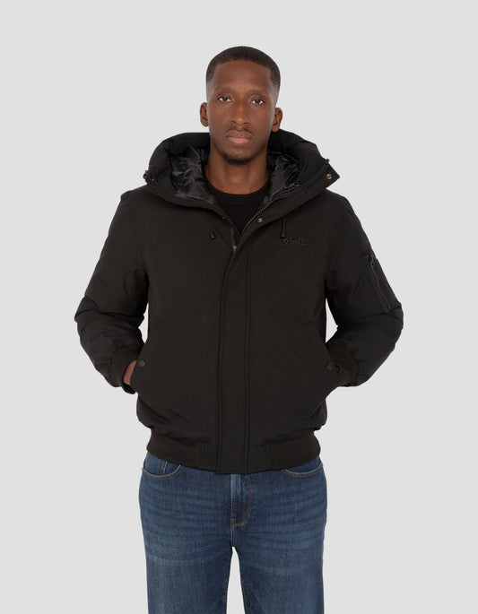 Giacca con cappuccio nero