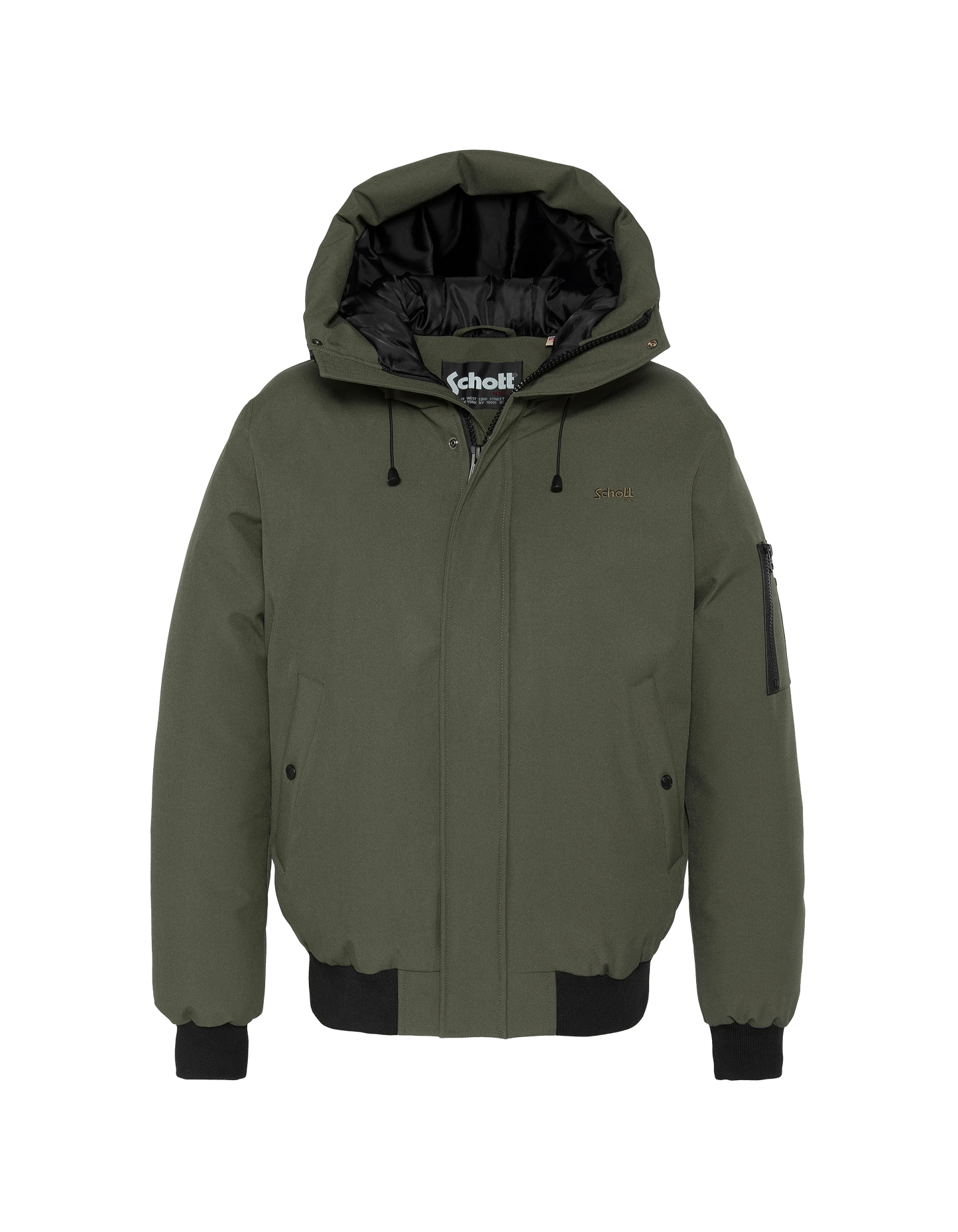 Giacca kaki con cappuccio