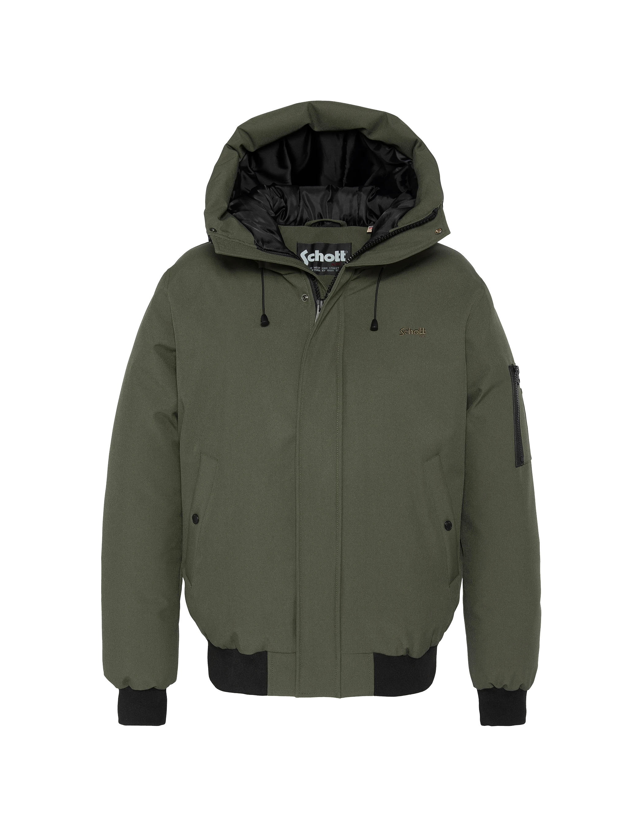 Giacca kaki con cappuccio-2