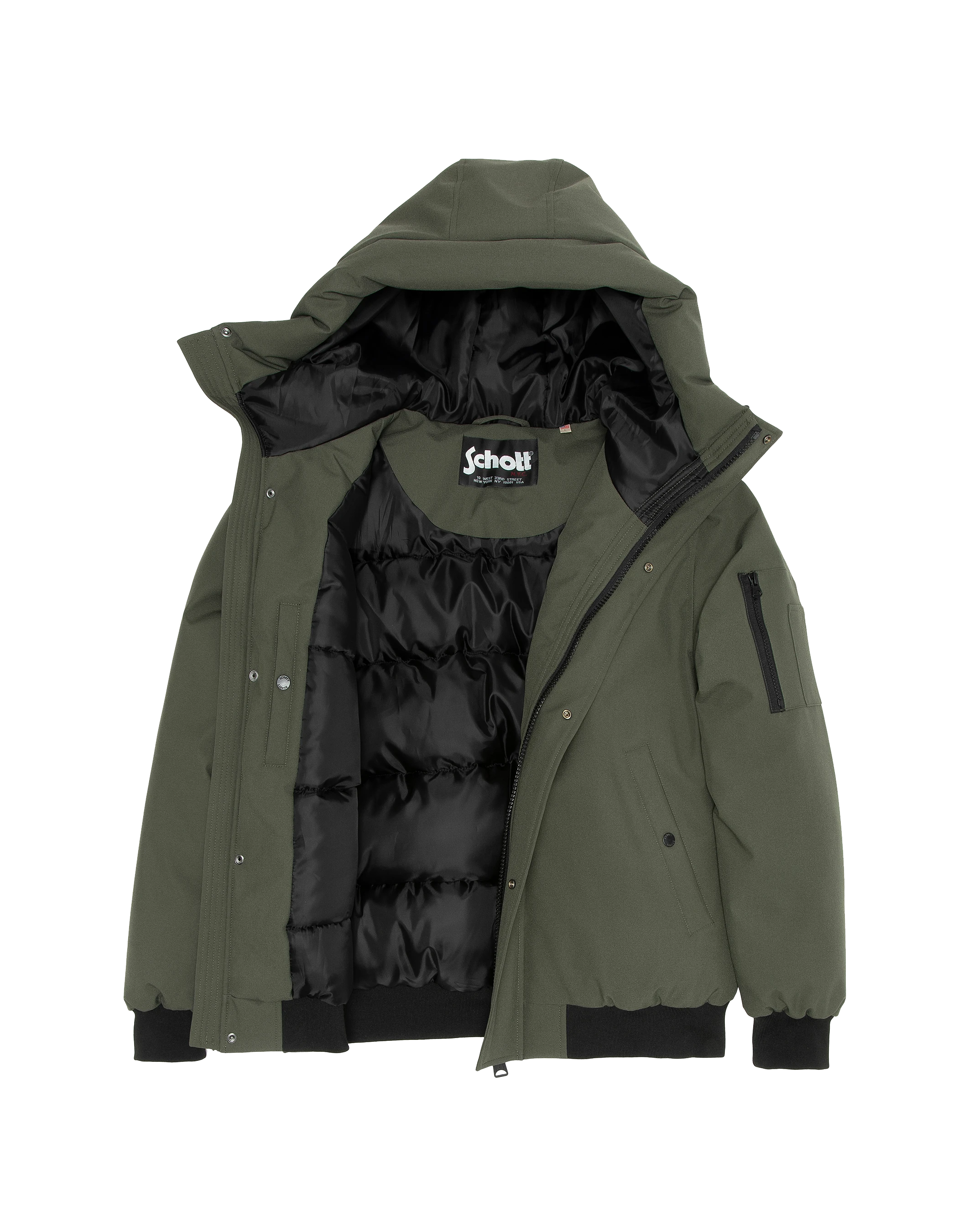 Giacca kaki con cappuccio-8