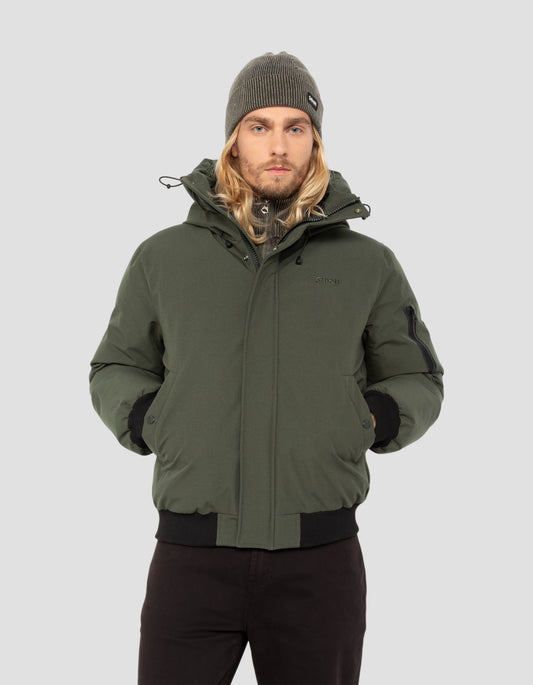 Giacca kaki con cappuccio