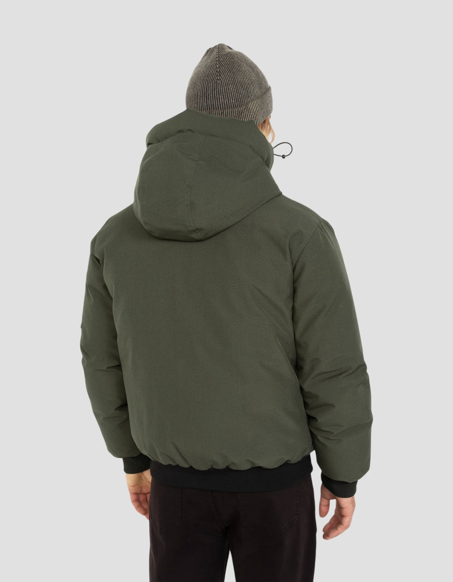 Giacca kaki con cappuccio