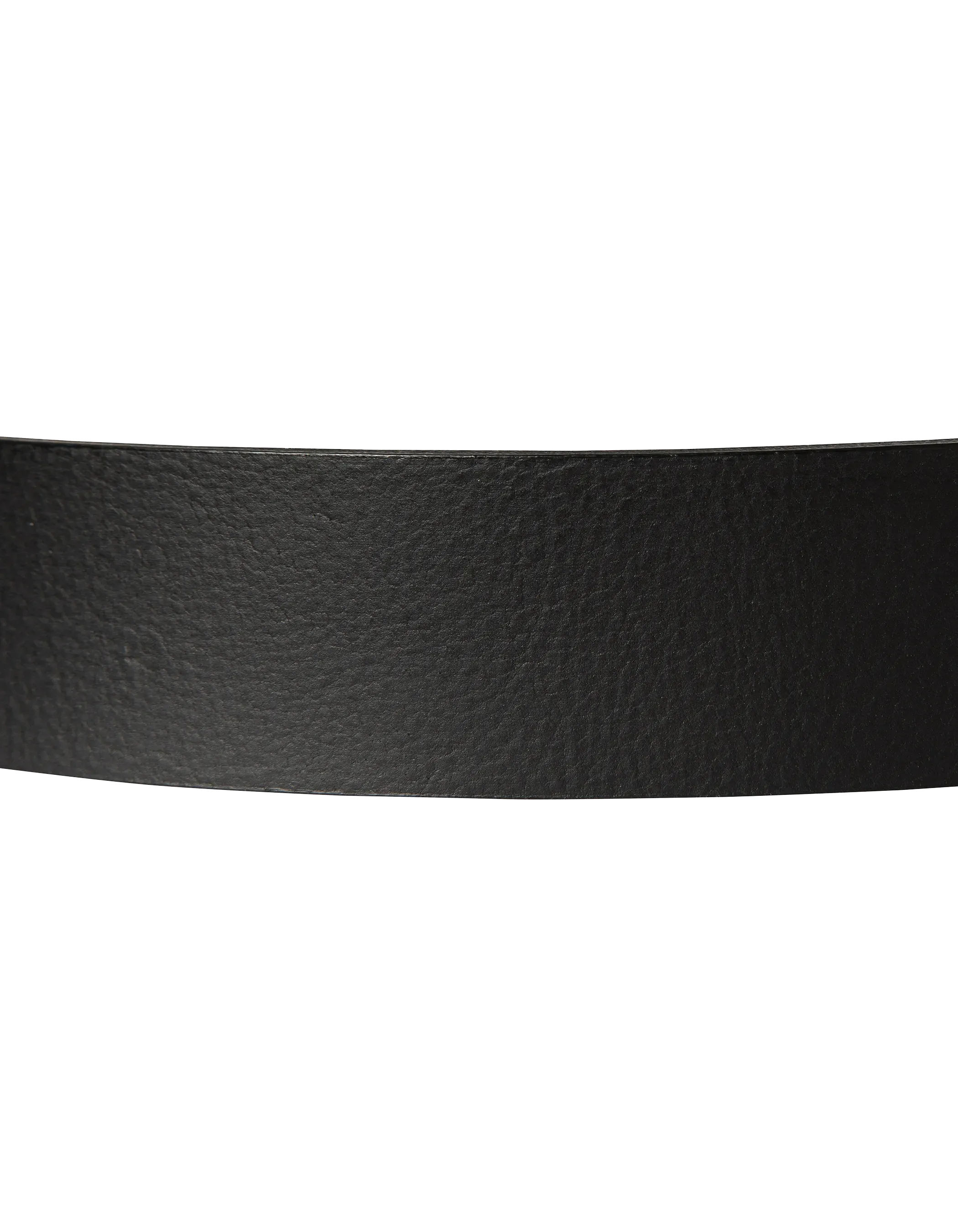 Schwarzer Gürtel mit gravierter Schleife, Büffelleder-3