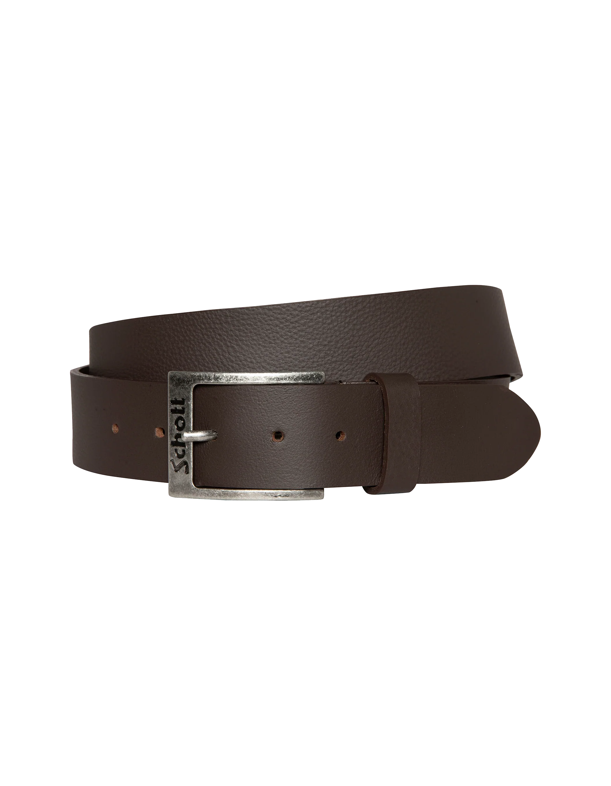 🎁 Ceinture marron avec boucle gravée, cuir de buffle (100% off)-1
