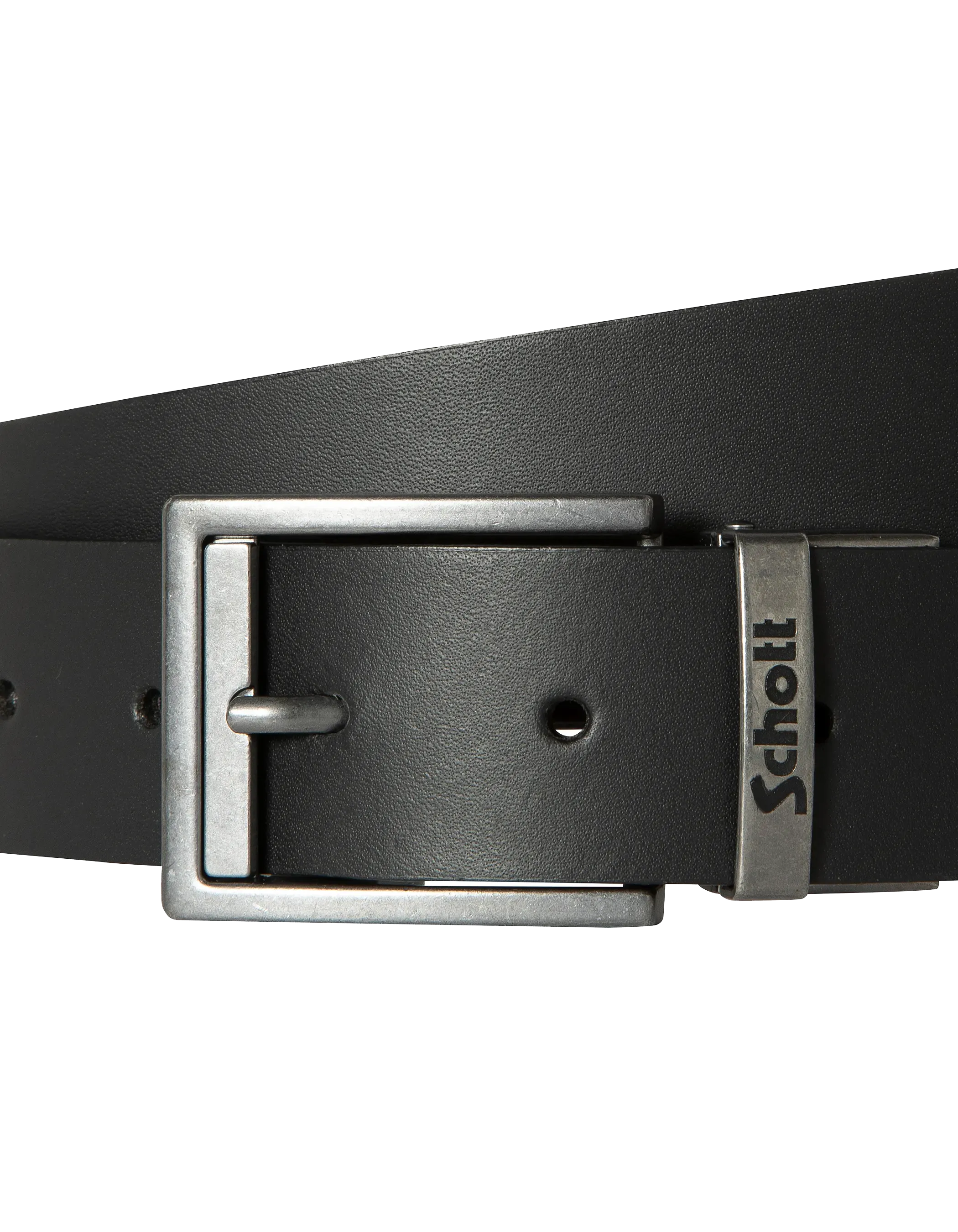 Cinturón negro y marrón reversible en la corteza de cuero de vaca-5