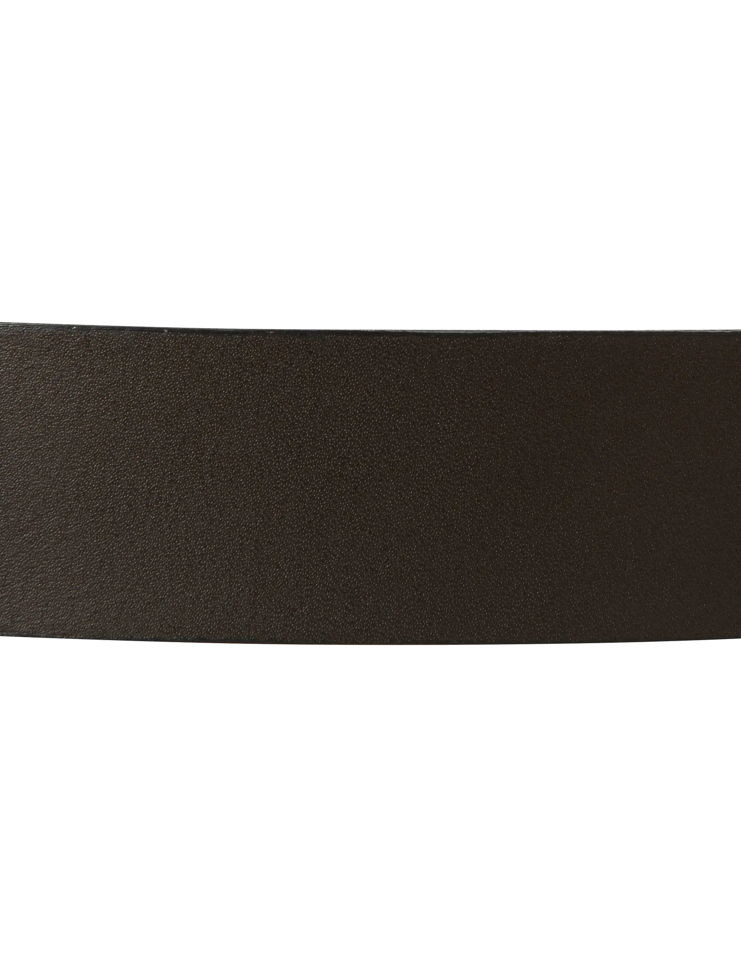 Cinturón negro y marrón reversible en la corteza de cuero de vaca