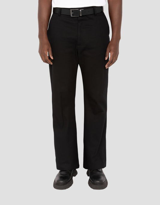 Ceinture noire et marron réversible en croûte de cuir de vachette