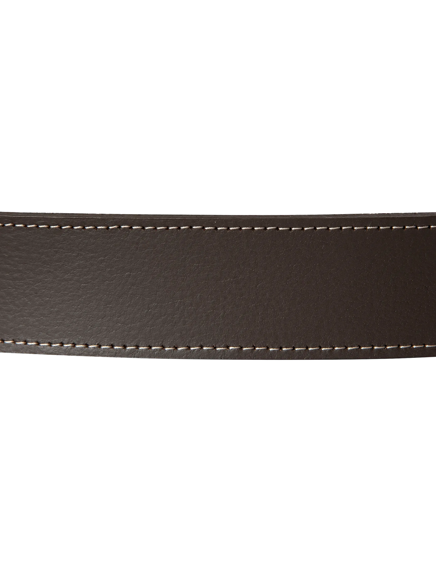 Cintura marrone con cucitura contrastata, pelle di bufalo