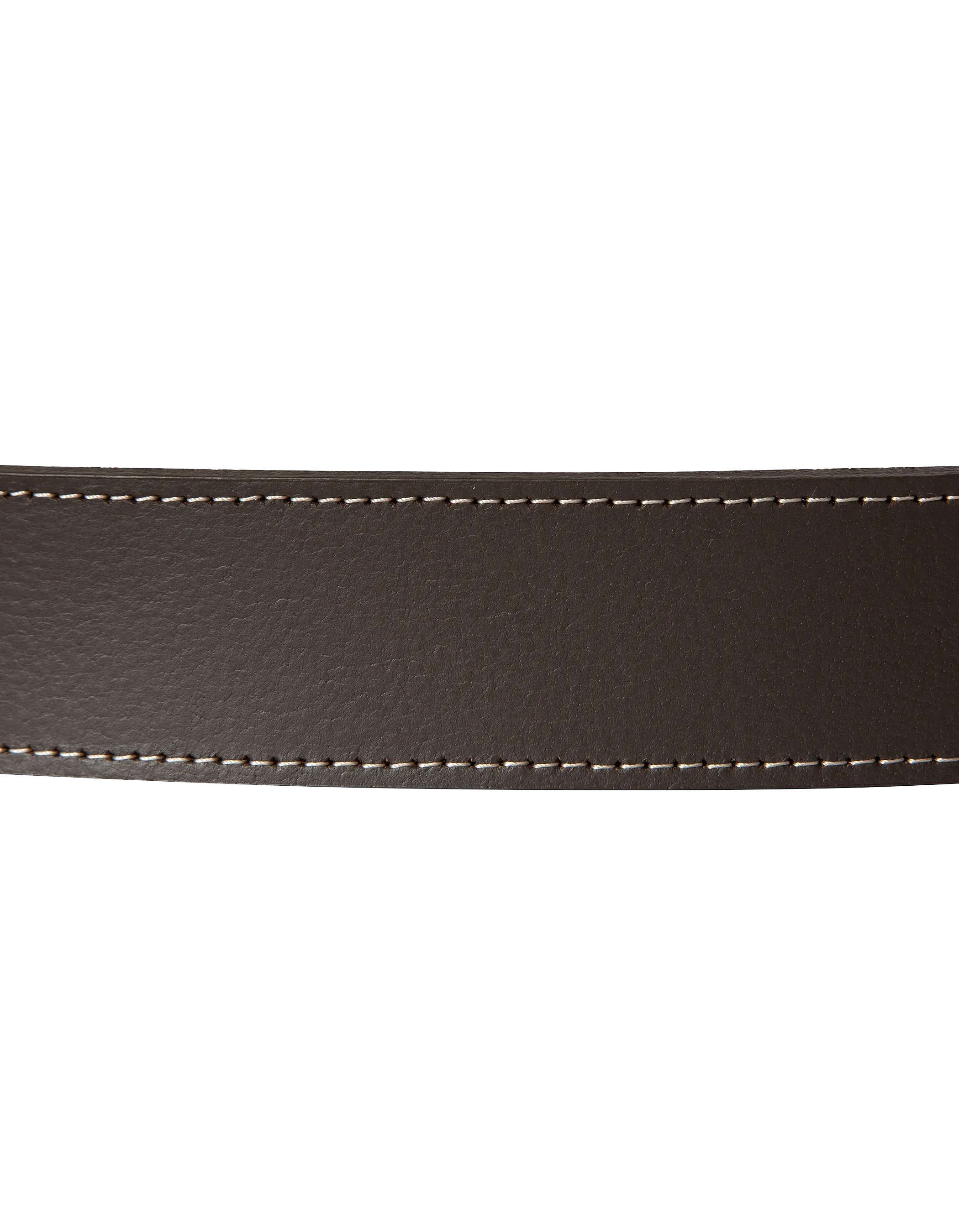 Cintura marrone con cucitura contrastata, pelle di bufalo-3