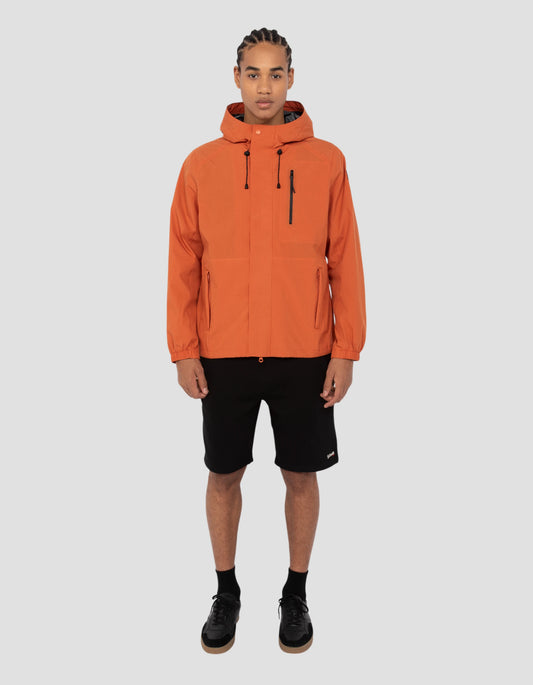 Ultra luz oscura de naranja oscura con costuras con capucha y soldado