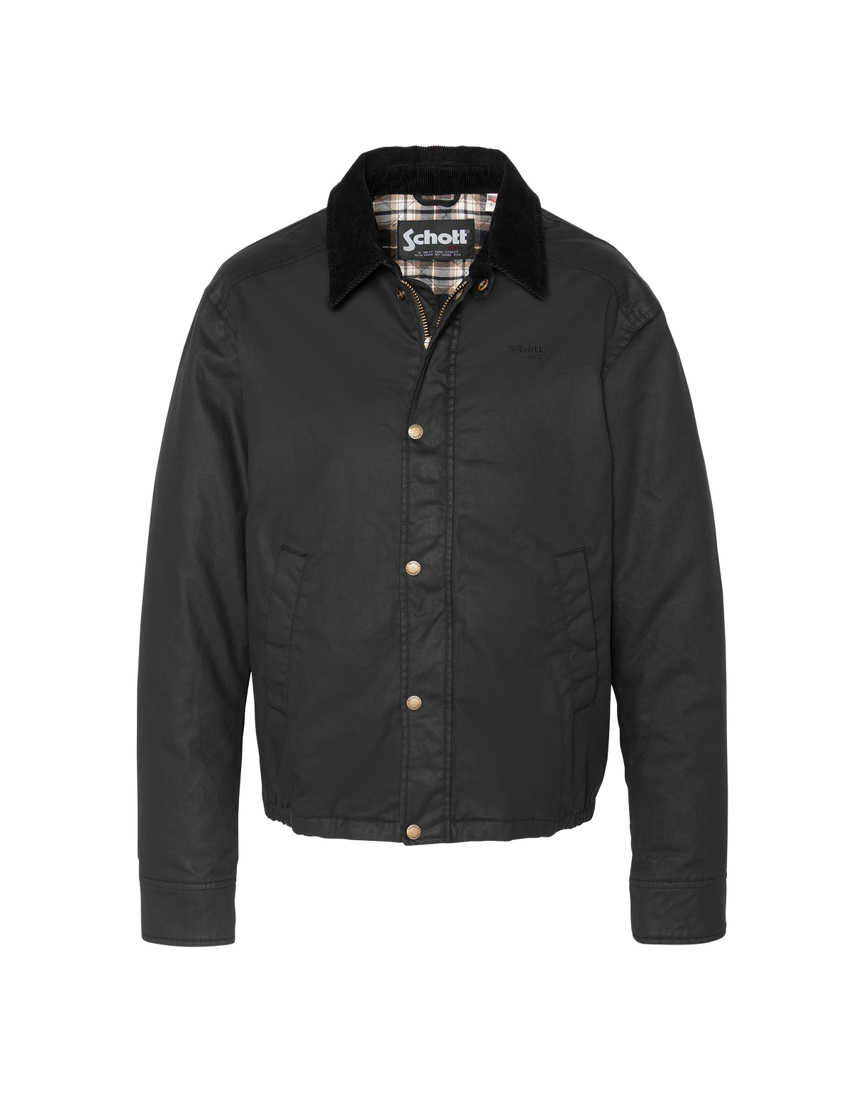 Veste noire en coton ciré