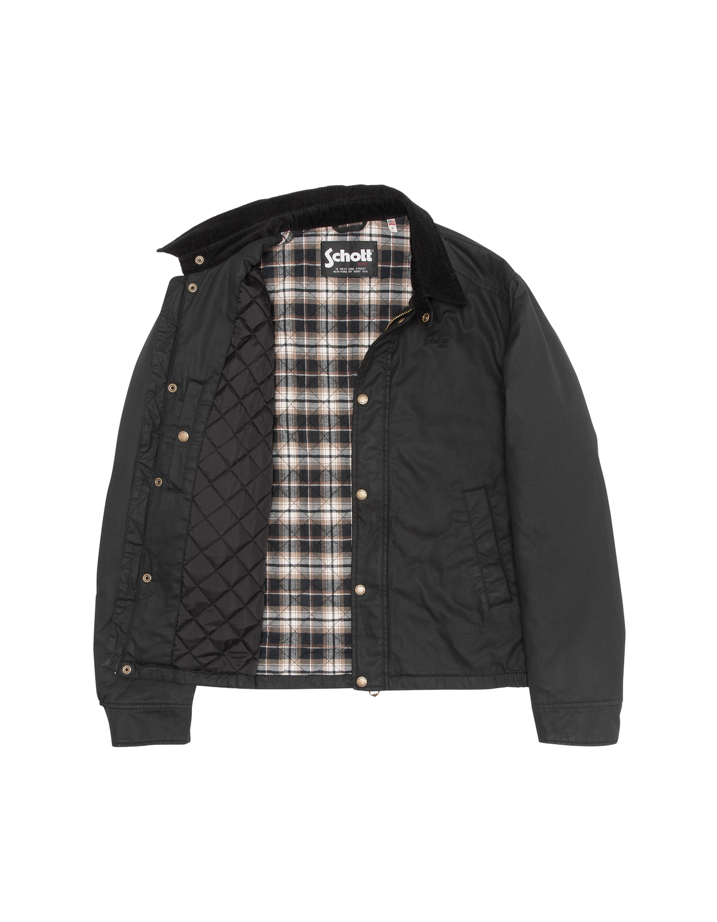 Veste noire en coton ciré
