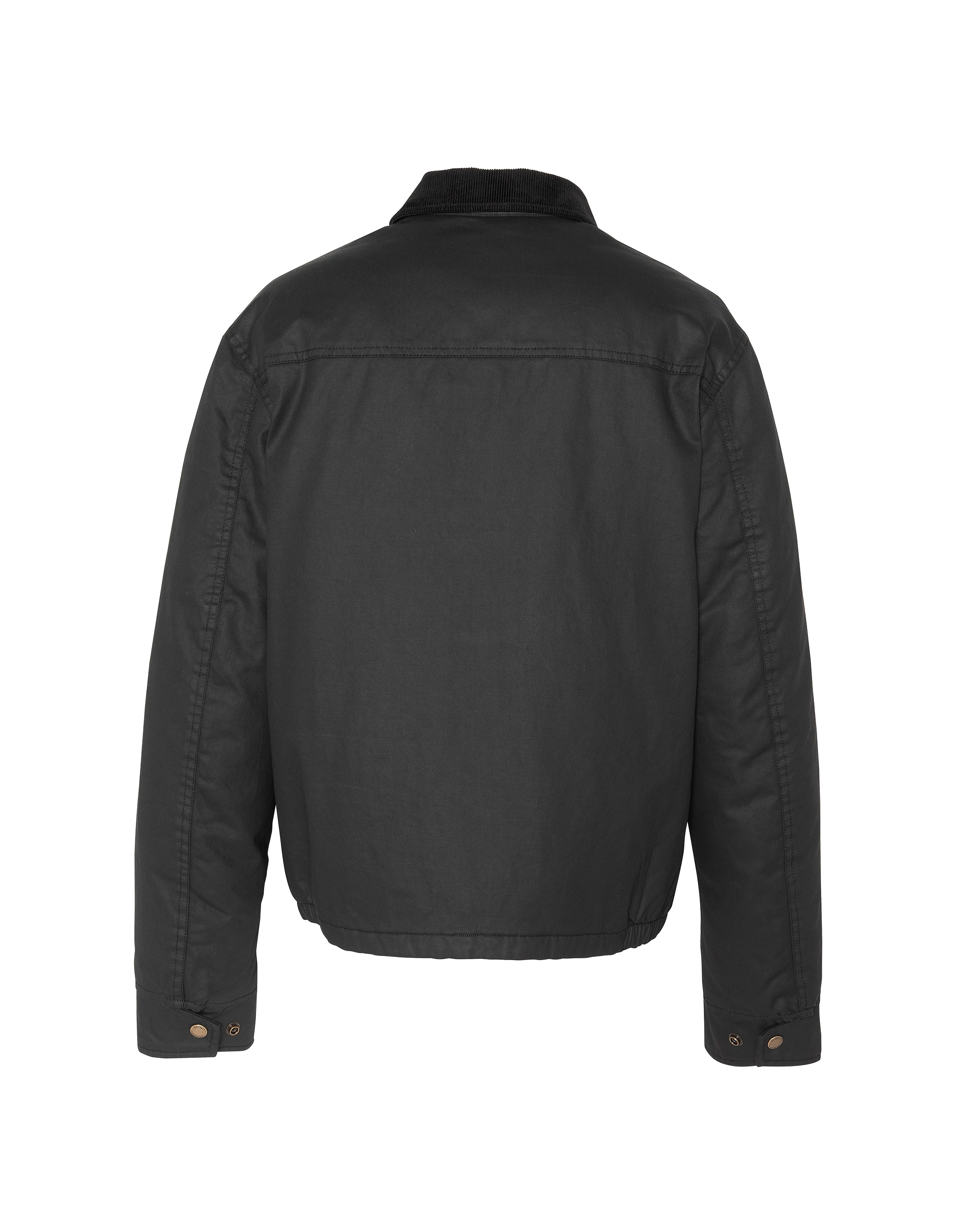 Veste noire en coton ciré-9