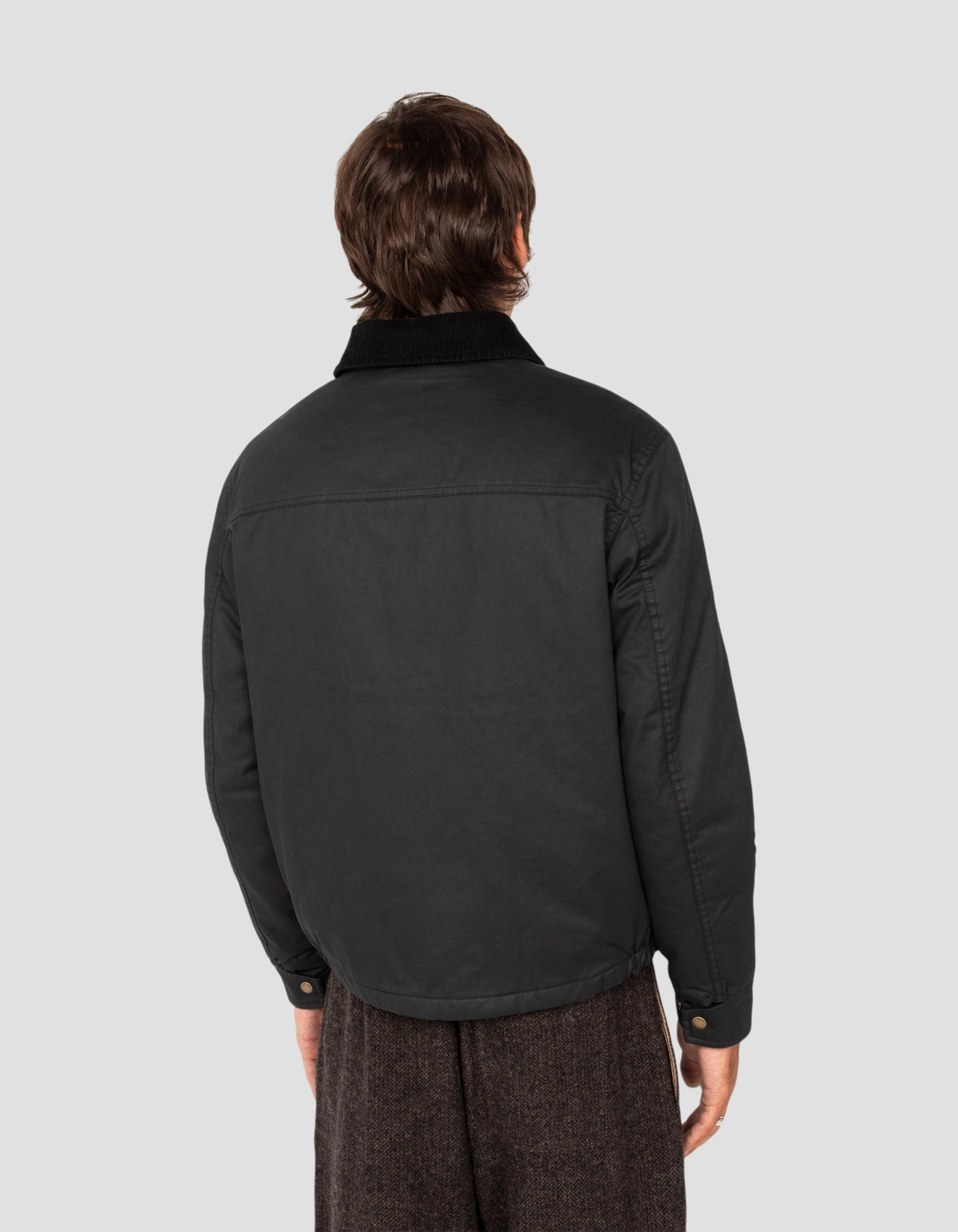 Veste noire en coton ciré
