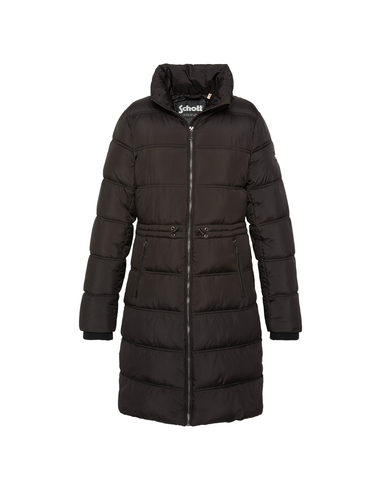 Chaqueta negra con cuello de piel sintética extraíble