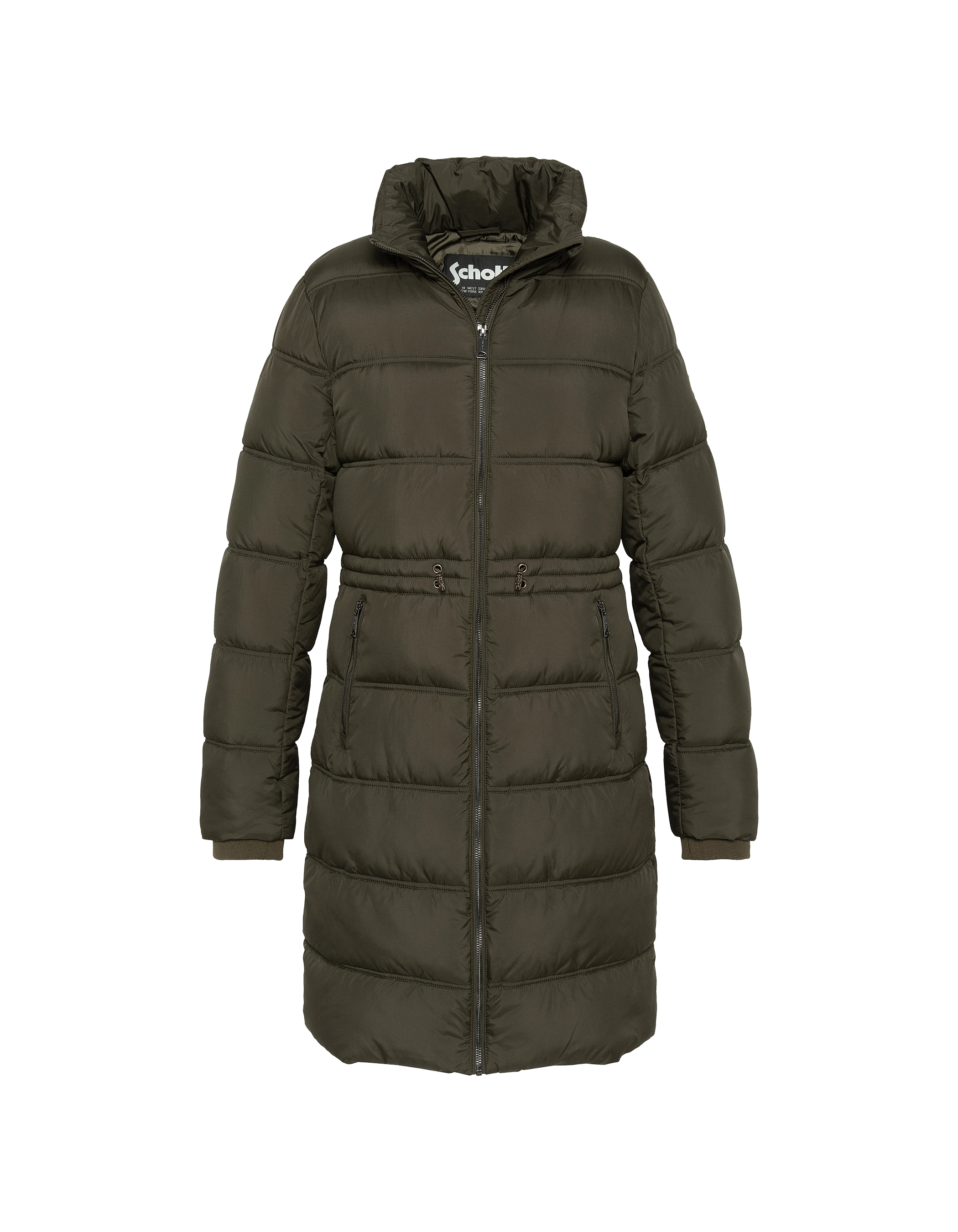 Khaki -Jacke mit abnehmbarem Kunstpelzkragen-6